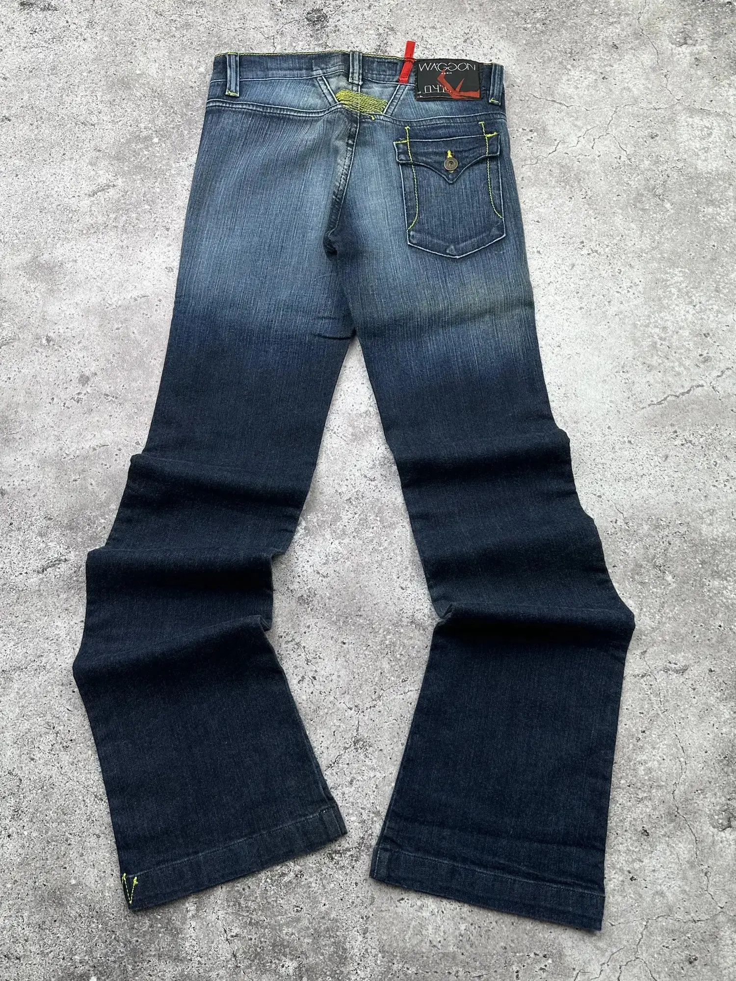 Japanese Brand Vintage Flare Jeans C563(V606) Size 25" / US 0 / IT 36 - 5 Thumbnail