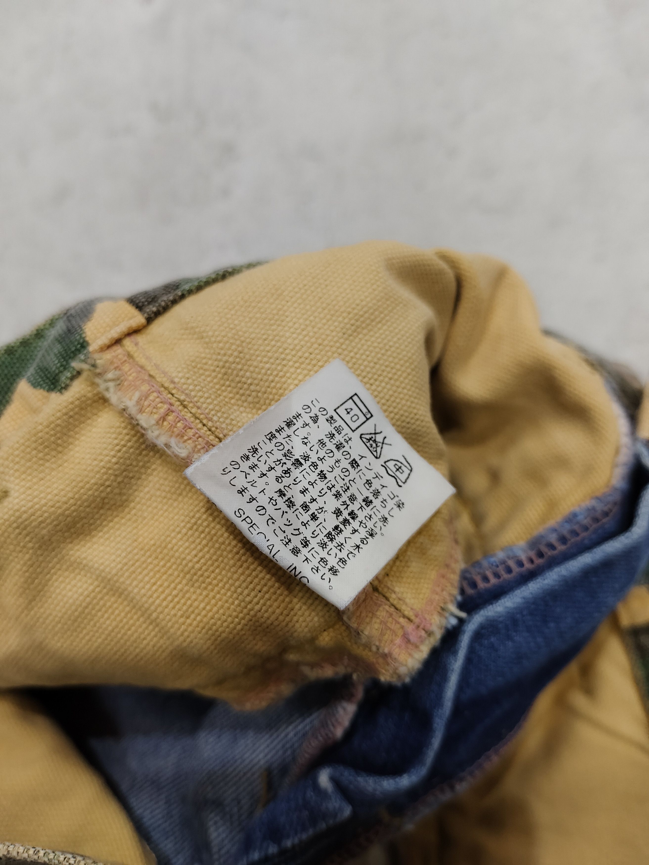 Japanese Brand 🇯🇵Vtg Antgauge🇯🇵Camouflage Pacthwork Ripped Double Waist Size 28" / US 6 / IT 42 - 9 Thumbnail