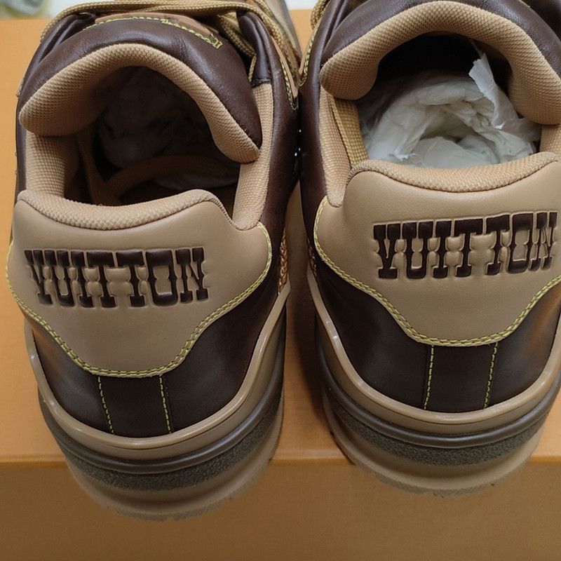Louis Vuitton Louis Vuitton Brown Leather Low-Top Sneakers -2508 Size US 8 / EU 41 - 2 Thumbnail