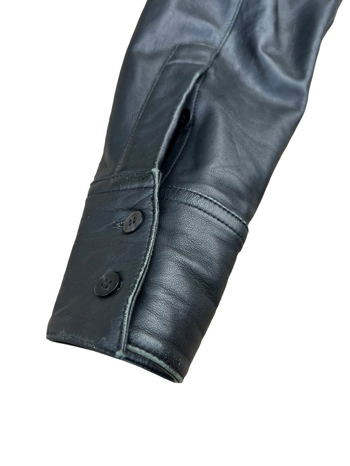 Vintage Vintage Yoshiyuki Konishi Black Sheepskin Leather Shirt Size US M / EU 48-50 / 2 - 17 Thumbnail
