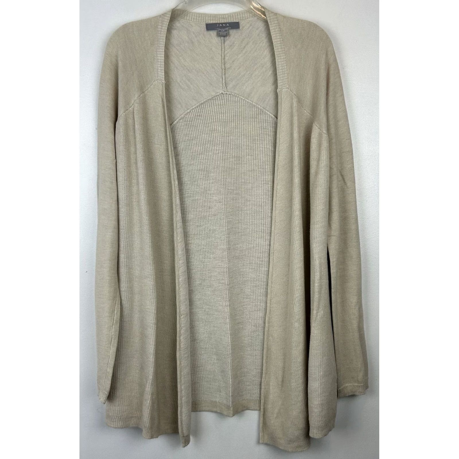 Vintage Jana Cardigan Sweater Womens S Thin Knit Beige Neutral Capsule Minimalist Size S / US 4 / IT 40 - 2 Thumbnail