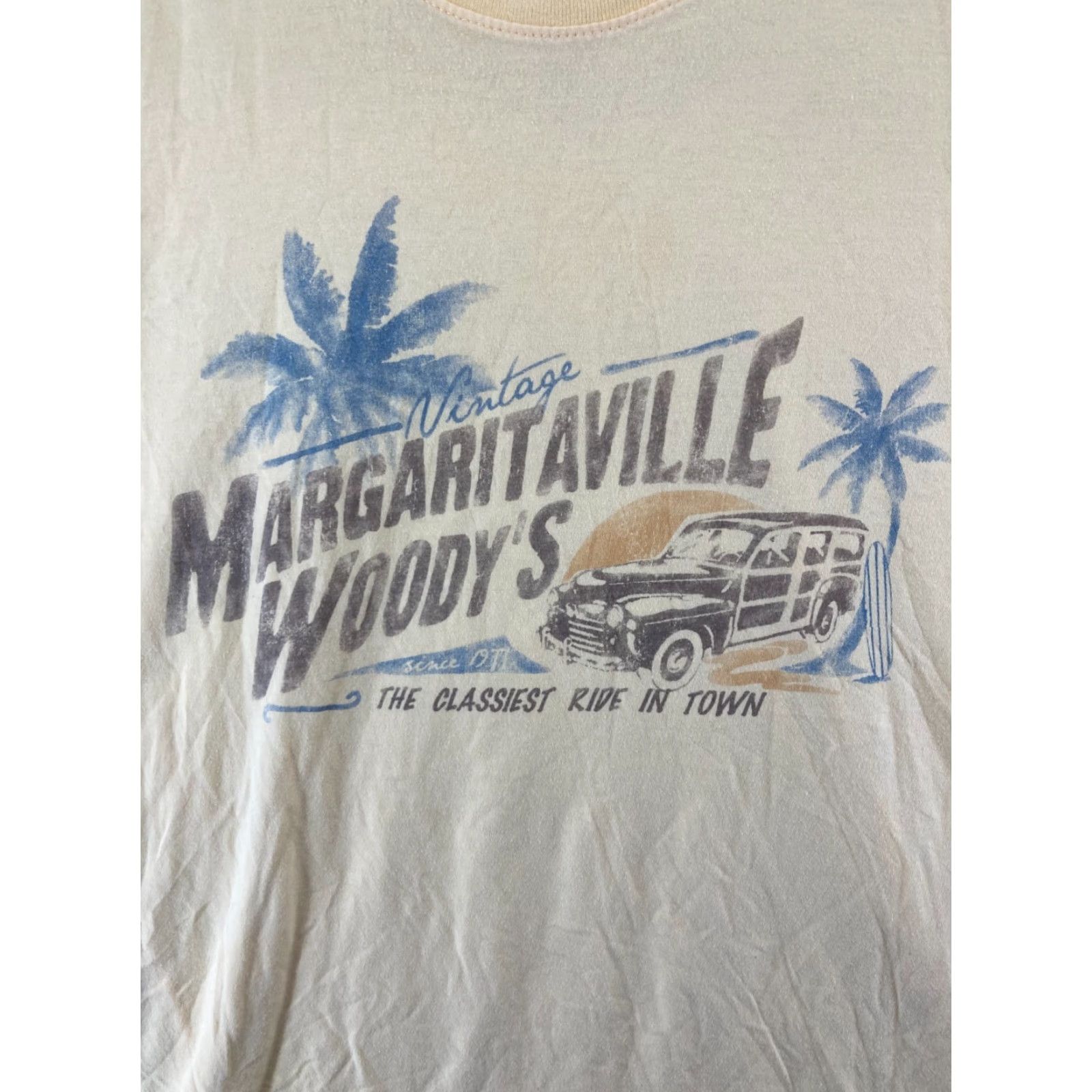Vintage Margaritaville TShirt Mens 2XL Yellow Graphic Print Crew Neck Short Sleeve Cotton Jersey Shirt Size US XXL / EU 58 / 5 - 6 Thumbnail