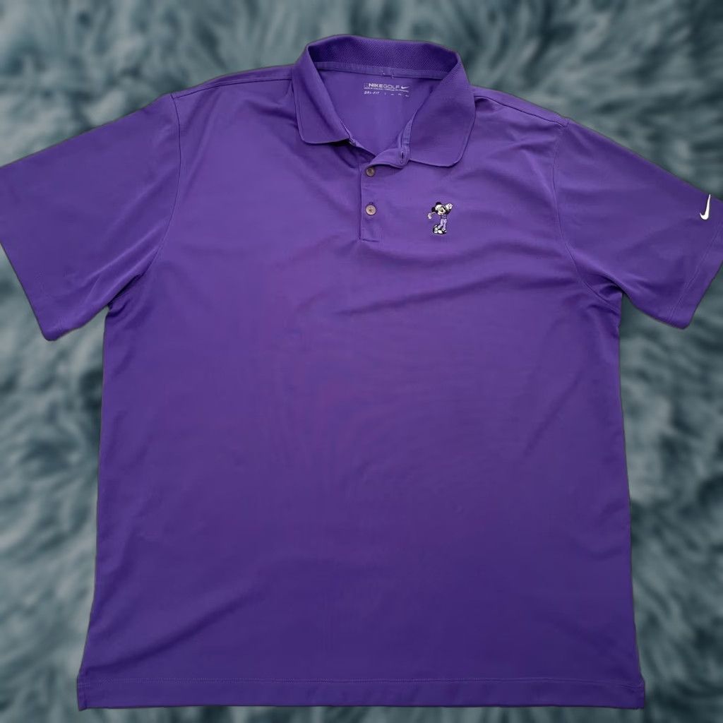 Nike Nike Golf Disney Shirt Adult 2XL Polo Mickey Mouse Mens XXL Purple Polo Shirt Disney Nike Golf Polo 2XL Men Purple Mickey Mouse Size US XXL / EU 58 / 5 - 1 Thumbnail