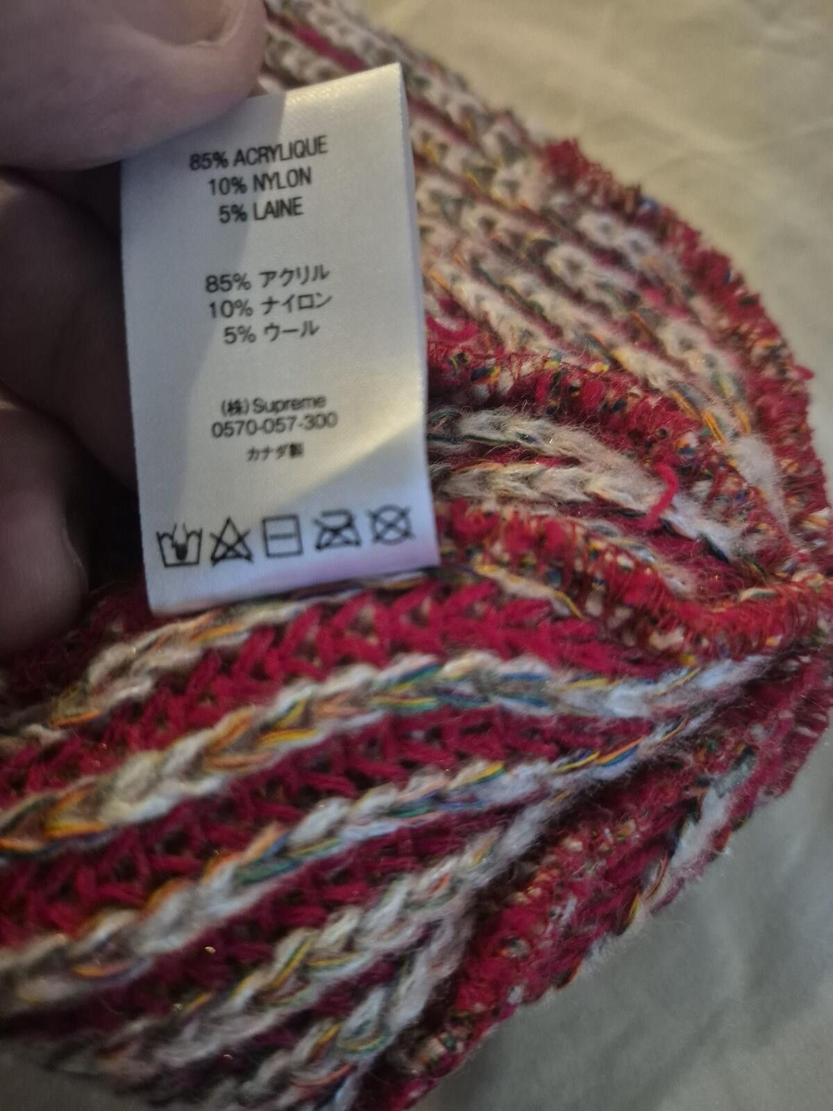Supreme Supreme Red and White Striped Beanie Size ONE SIZE - 4 Thumbnail