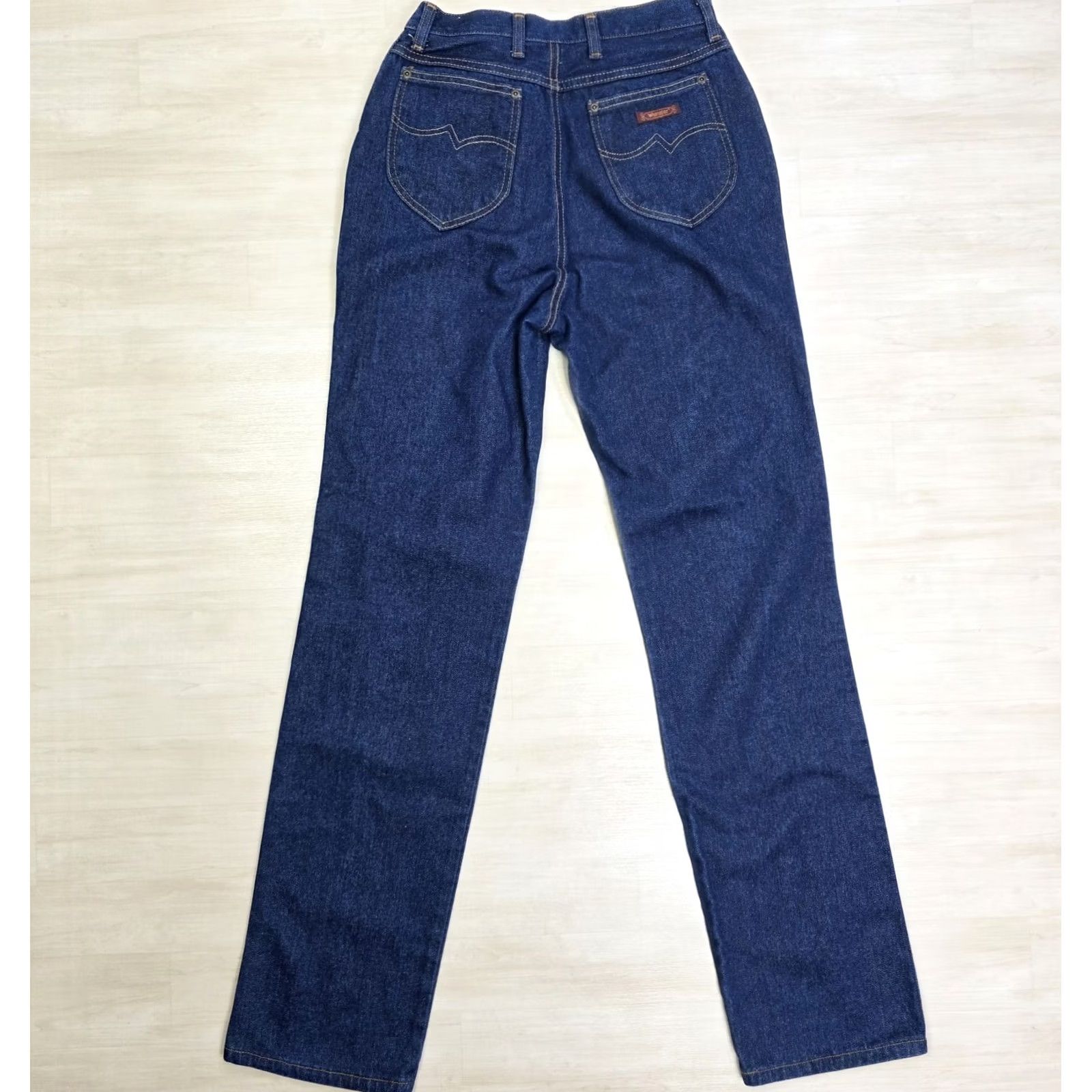 Wrangler VINTAGE Wrangler No Fault Denim Jeans Pony Scovill Zip Dark Women’s 25 x 32 Size 12 5-Pocket USA 70s 80s 90s Cowboy Horse Southwestern Jeans Womens Size 42" / US 20 - 2 Thumbnail