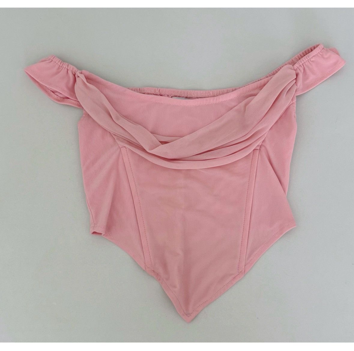 Japanese Brand Tiger Mist Pink Pastel Mesh Corset Crop Top Blouse Size S 🎀✨ Size S / US 4 / IT 40 - 1 Thumbnail