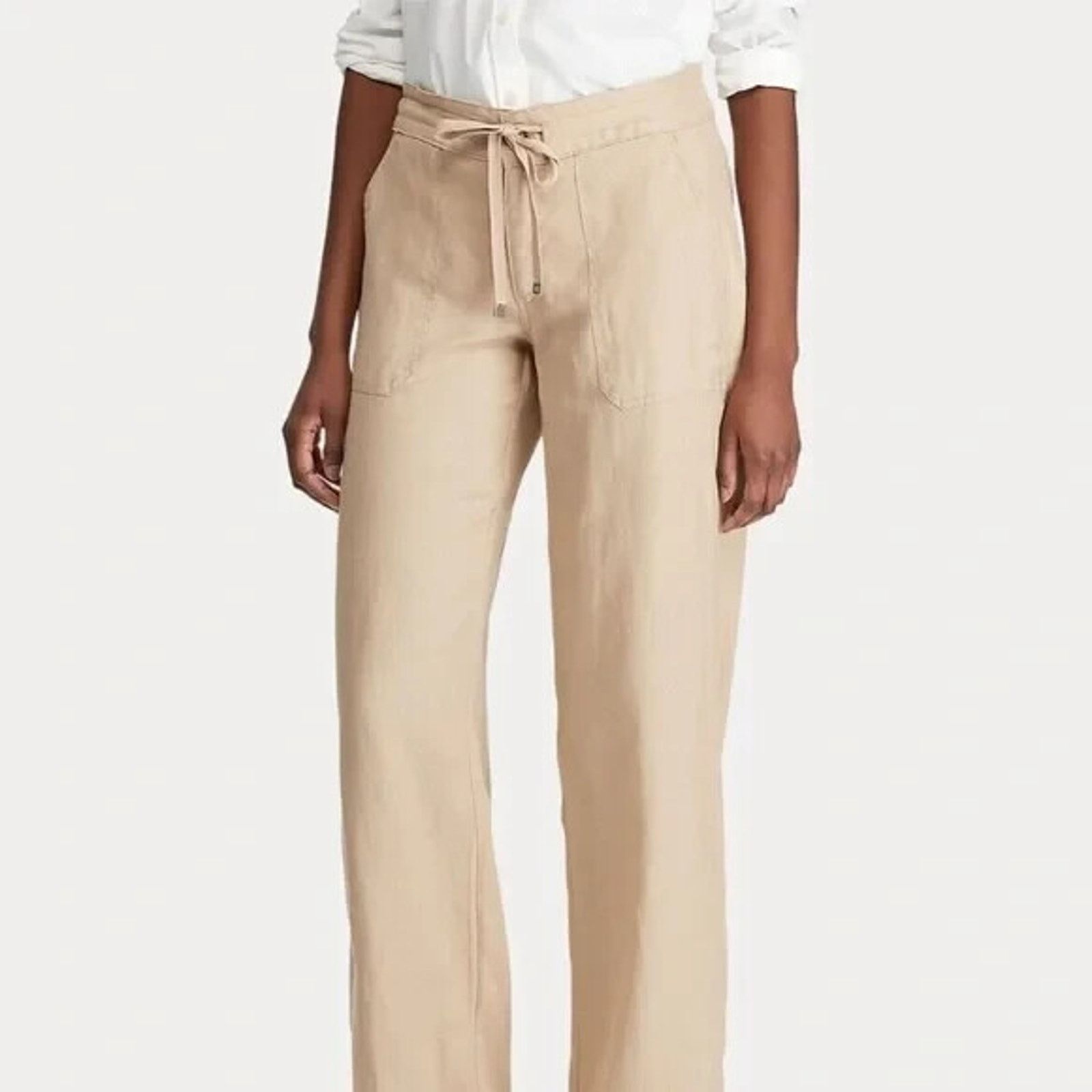 Lauren Ralph Lauren New W/Tag Lauren Ralph Lauren Womens Linen Wide Leg Pants 14 Size 36" / US 14 / IT 50 - 3 Thumbnail