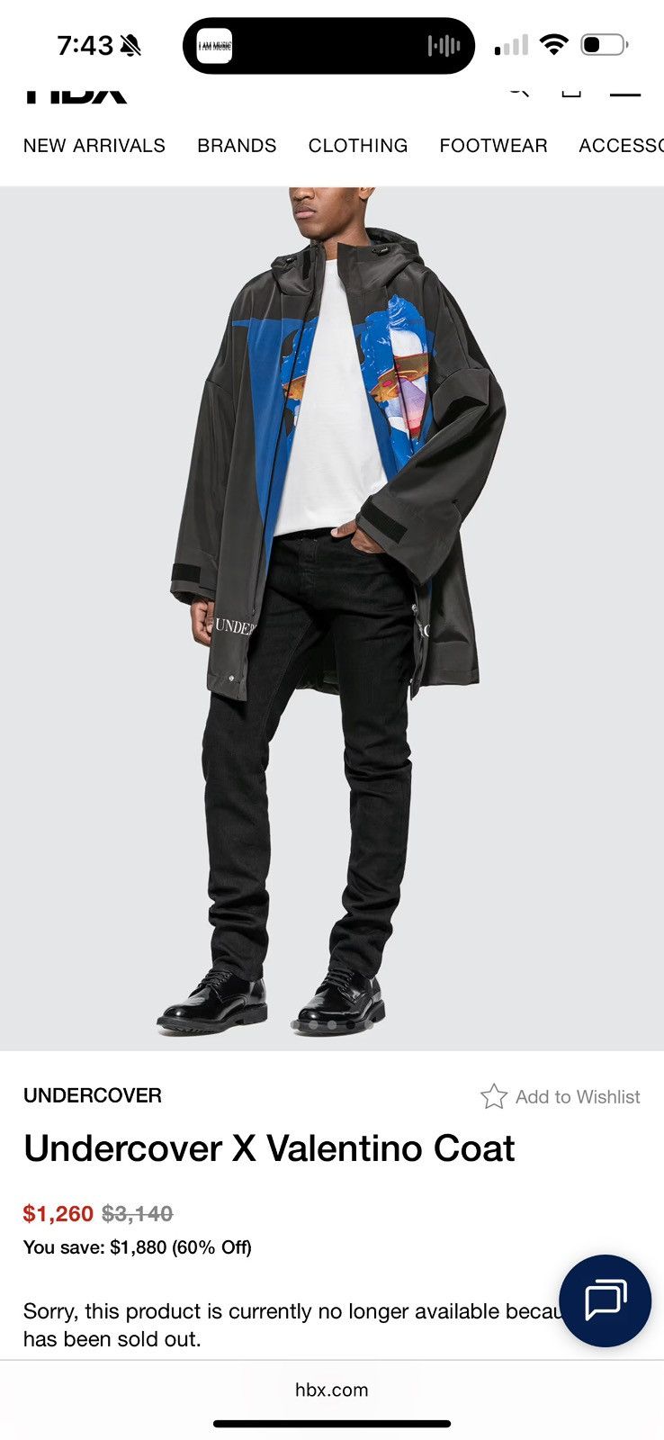 Undercover × Valentino Undercover x Valentino Black Hooded Coat Size 4 XL UFO Size US XL / EU 56 / 4 - 5 Thumbnail