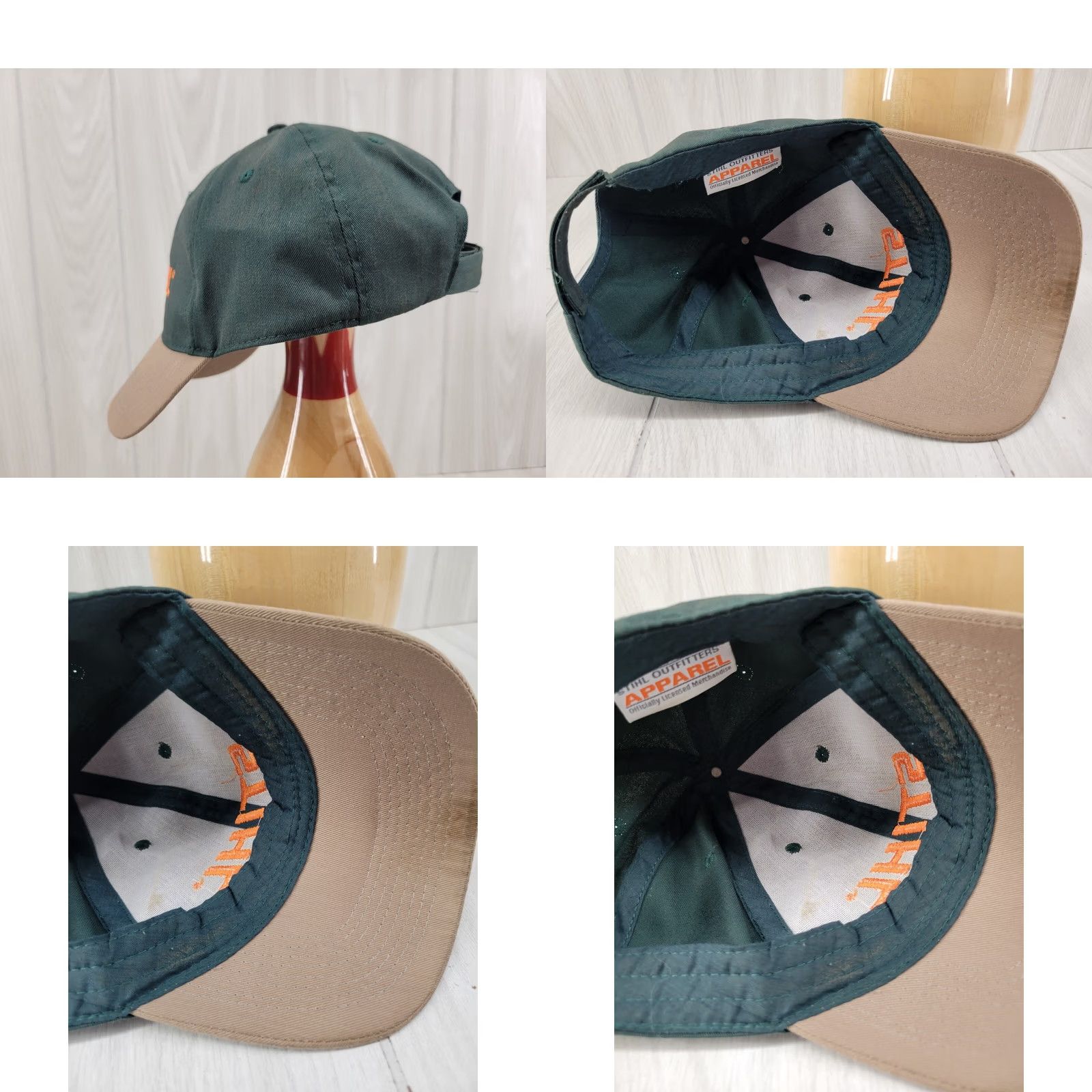 Logo 7 Stihl Cap Baseball Hat Outdoor Green With Orange Logo Mens Adjustible Twill Cotton Logo Baseball Cap Size ONE SIZE - 8 Thumbnail