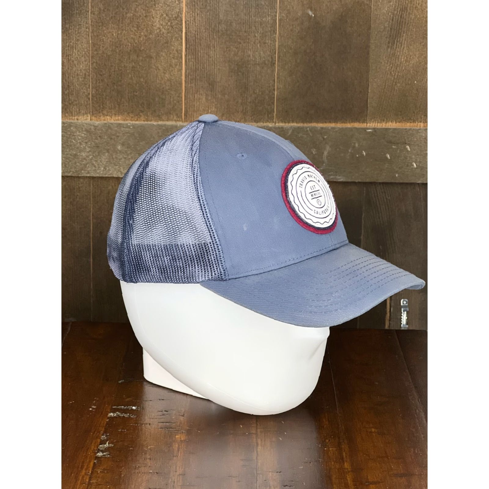 TravisMathew Travis Mathew Hat Cap Snap Back Adult One Size White Solid Logo Adjustable Men Sports Golf Trucker Cap Size ONE SIZE - 6 Thumbnail