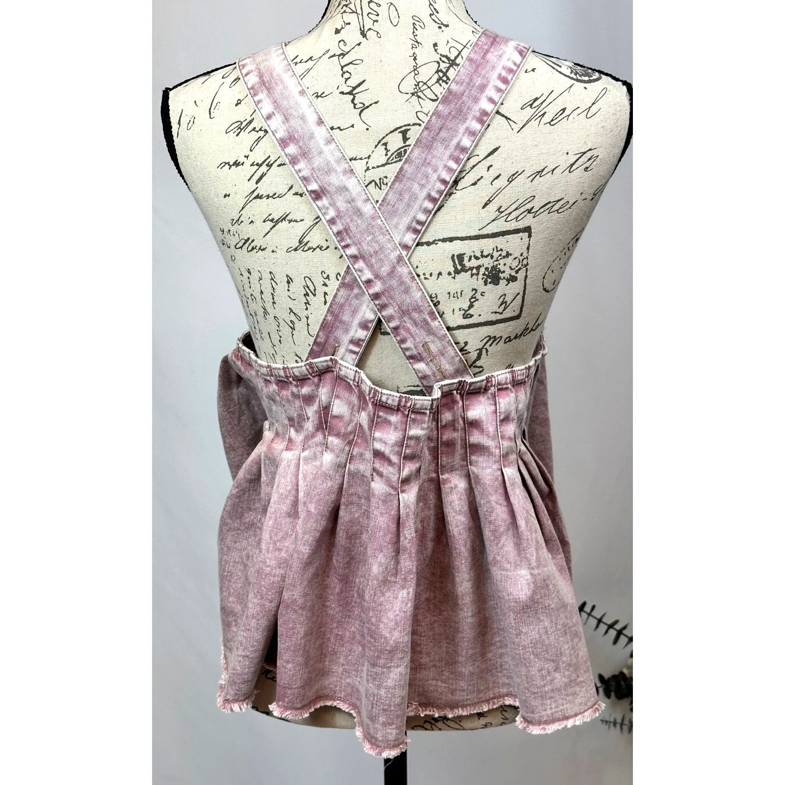 Free People Free People Marina Denim Babydoll Crop Top Purple XL Size XL / US 12-14 / IT 48-50 - 12 Thumbnail