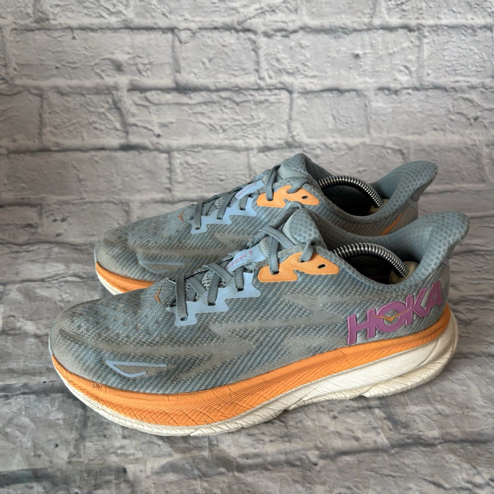 Vintage Hoka One One Clifton 9 Blue Running Sneakers Women’s 9.5 B Shoes Athletic Casual All Season Size US 10 / IT 40 - 6 Thumbnail