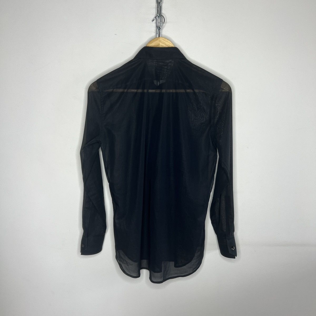 Saint Laurent Paris Saint Laurent Classic Black Transparent Shirt Avant Garde Size US S / EU 44-46 / 1 - 10 Thumbnail