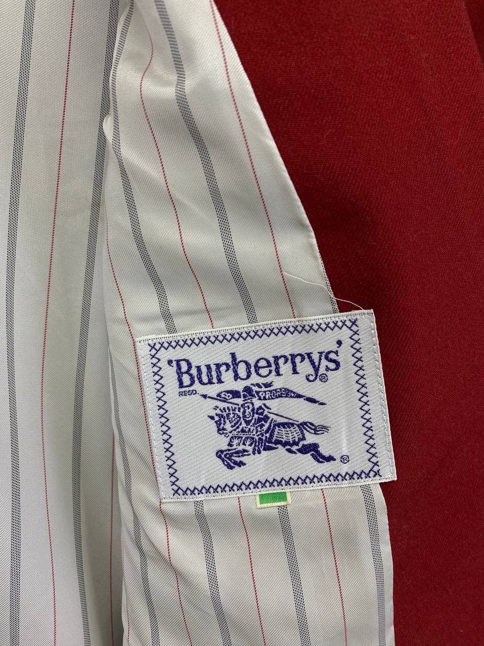 Burberry Vintage Burberry Red Wool Blazer Coat Jacket Size US M / EU 48-50 / 2 - 15 Thumbnail