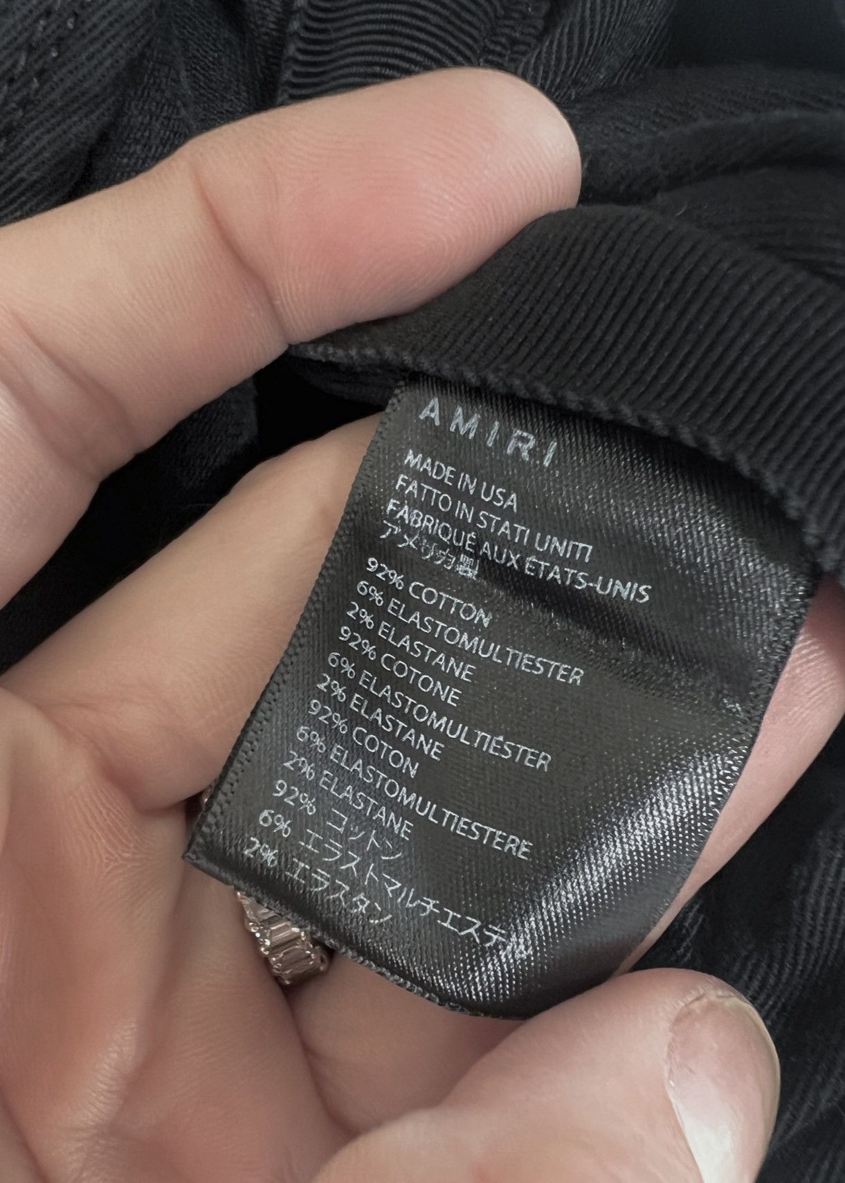 Amiri Amiri Washed Black Shotgun Distressed Jeans Size US 32 / EU 48 - 9 Thumbnail