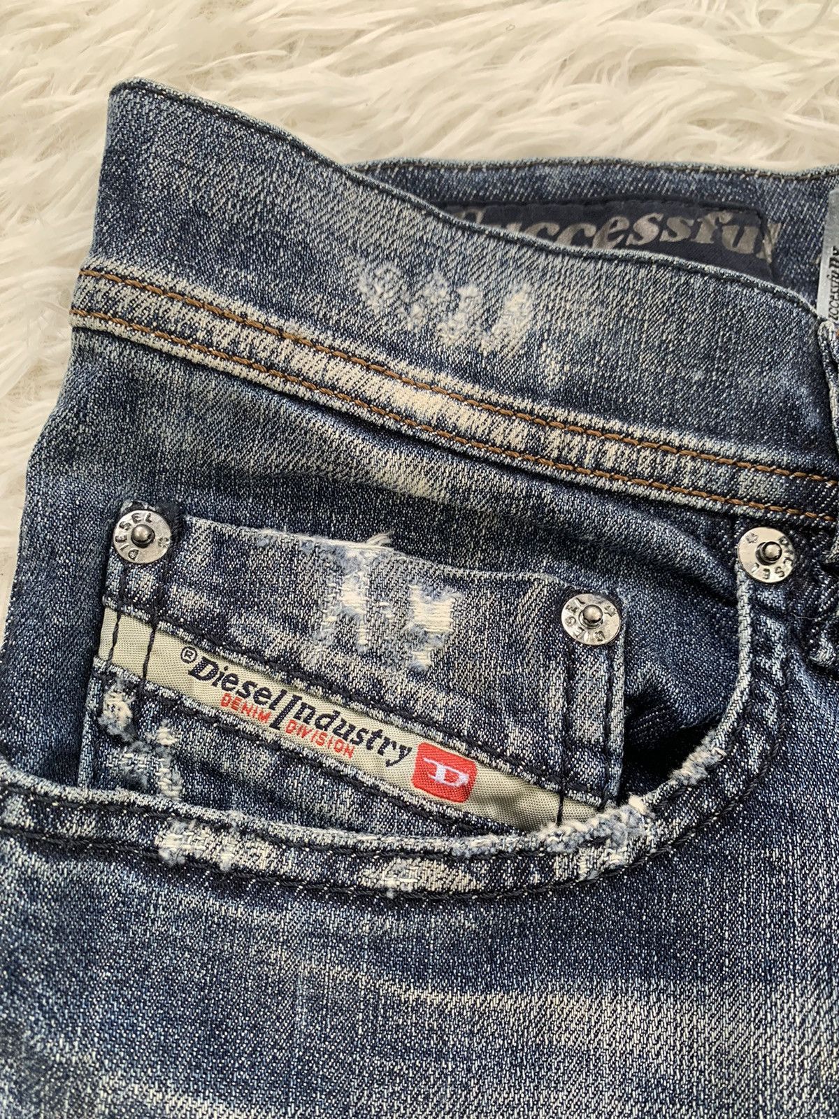 Diesel Distress Diesel Tepphar Slim Carrot Denim Pant Size US 35 - 7 Thumbnail