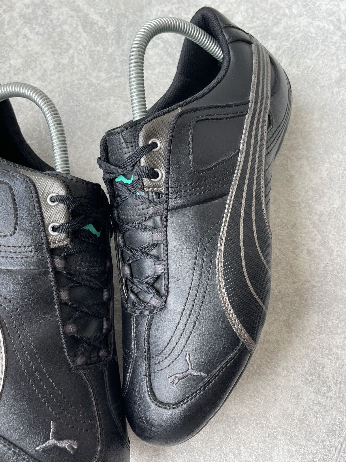 Puma 2012 PUMA Driving Sneakers Black Silver Y2K Gorpcore Cyber Size US 9 / IT 39 - 4 Thumbnail