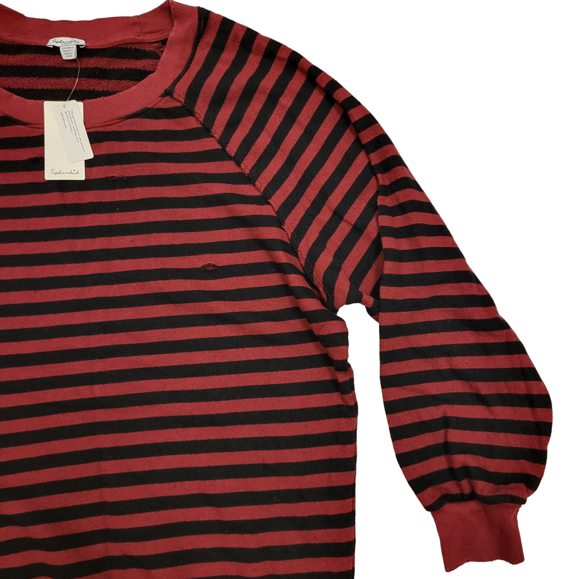 Splendid Splendid Women's West Village Stripe Terry Dress Ruby Women' Size L / US 10 / IT 46 - 7 Thumbnail