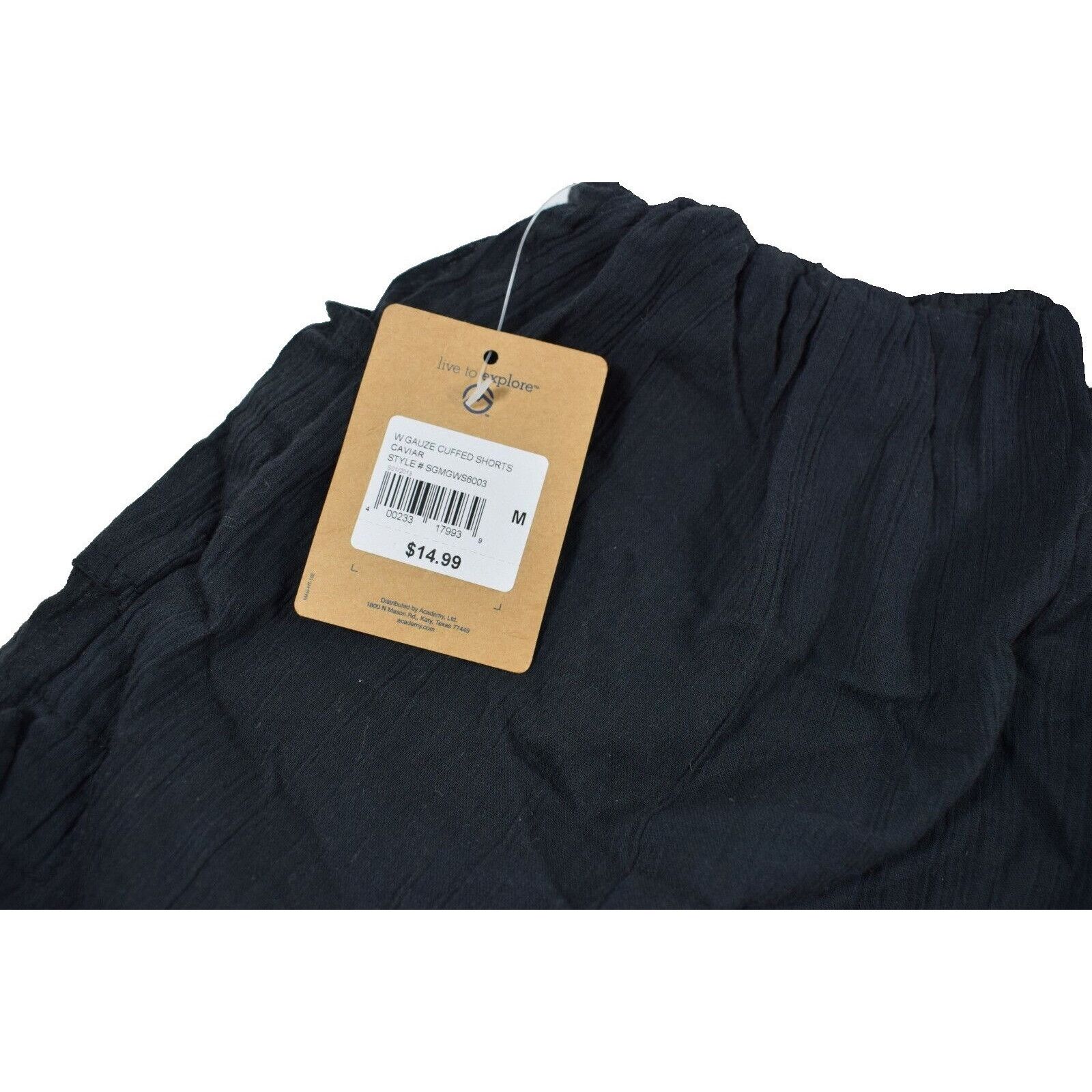 Other Magellan Outdoors Misses Medium Black Gauze Cuffed Shorts Ne Size 34" / US 12 / IT 48 - 6 Thumbnail