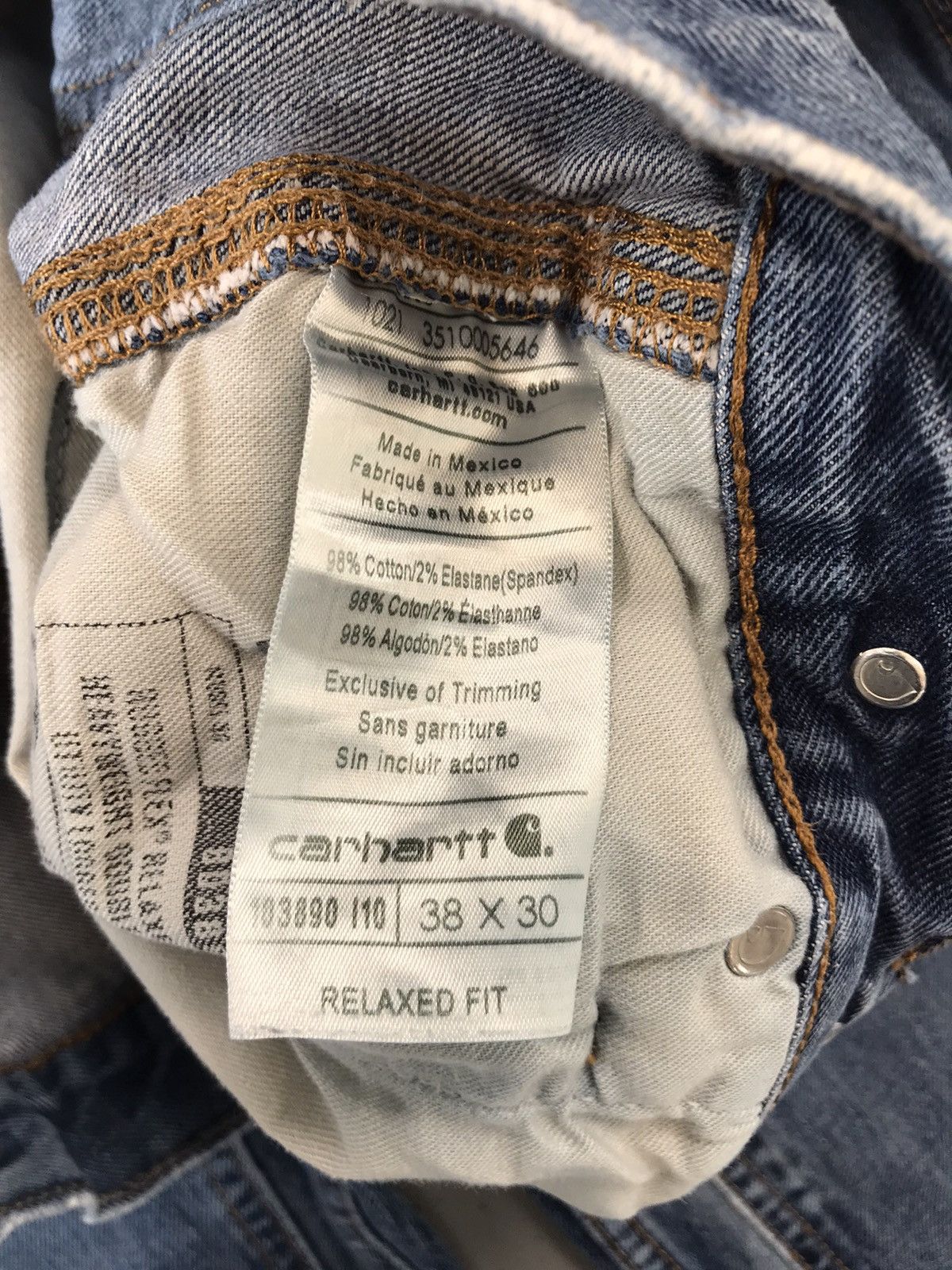 Carhartt × Vintage Vintage Carhartt b01 double knee denim Size US 38 / EU 54 - 8 Thumbnail