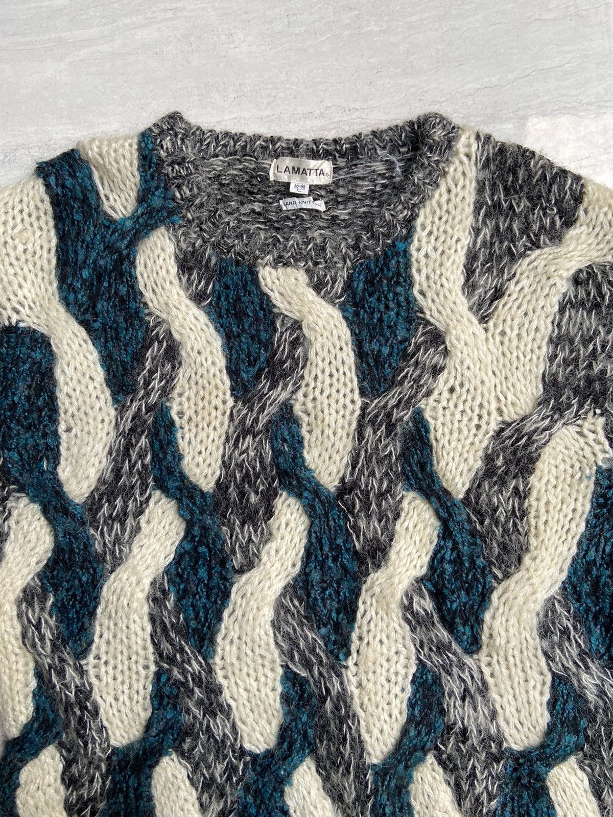 Handmade LAMATTA Hand Knitting Sweater Size US M / EU 48-50 / 2 - 8 Thumbnail