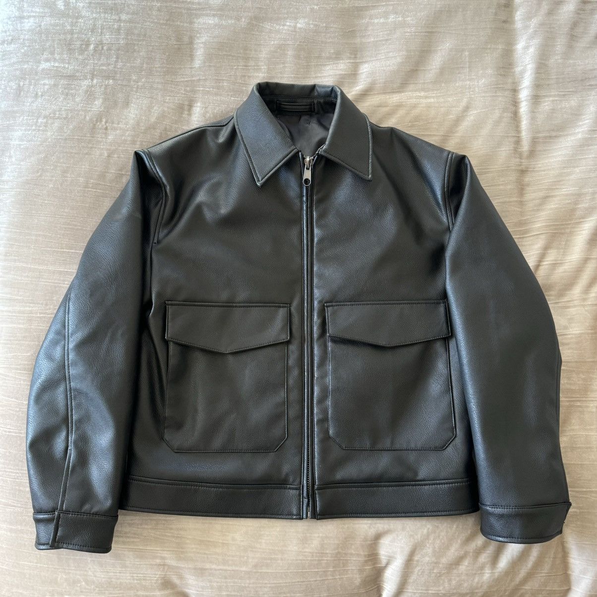 Zara VINTAGE LEATHER JACKET ZARA X RHUIGI LIMITED EDITION