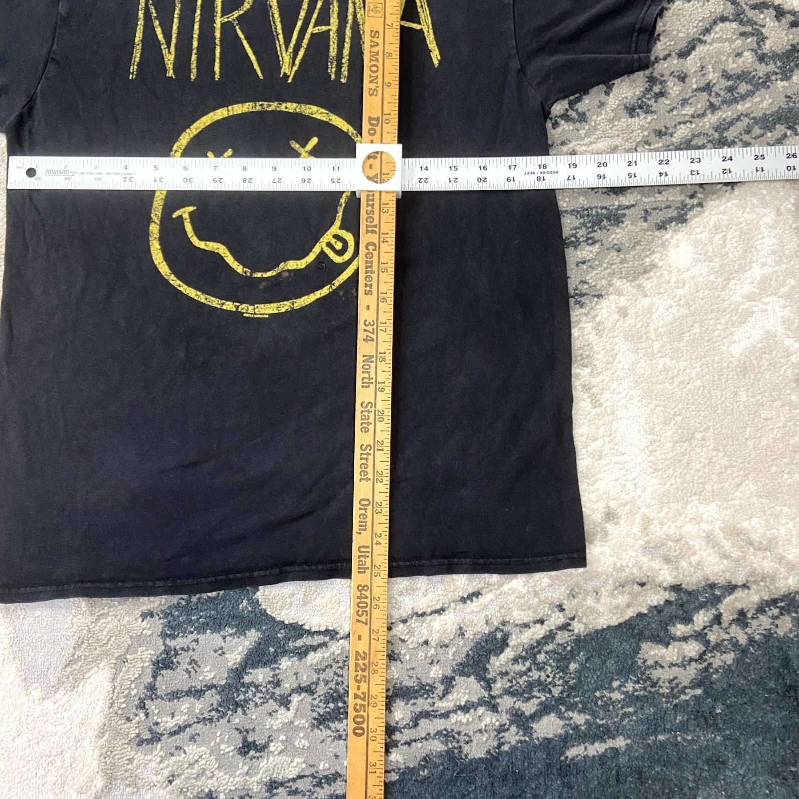 & Other Stories Nirvana Grunge Vintage Y2K M Black Smiley Face Grunge Rock Size US M / EU 48-50 / 2 - 5 Thumbnail
