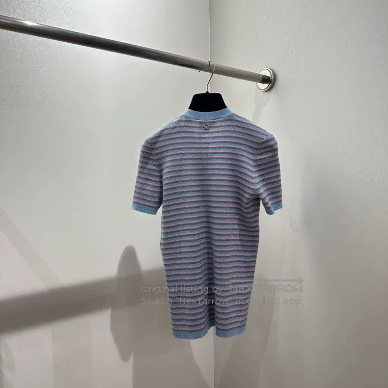 Chanel Chanel 25 Preview Series jacquard striped cashmere short s Size S / US 4 / IT 40 - 2 Thumbnail