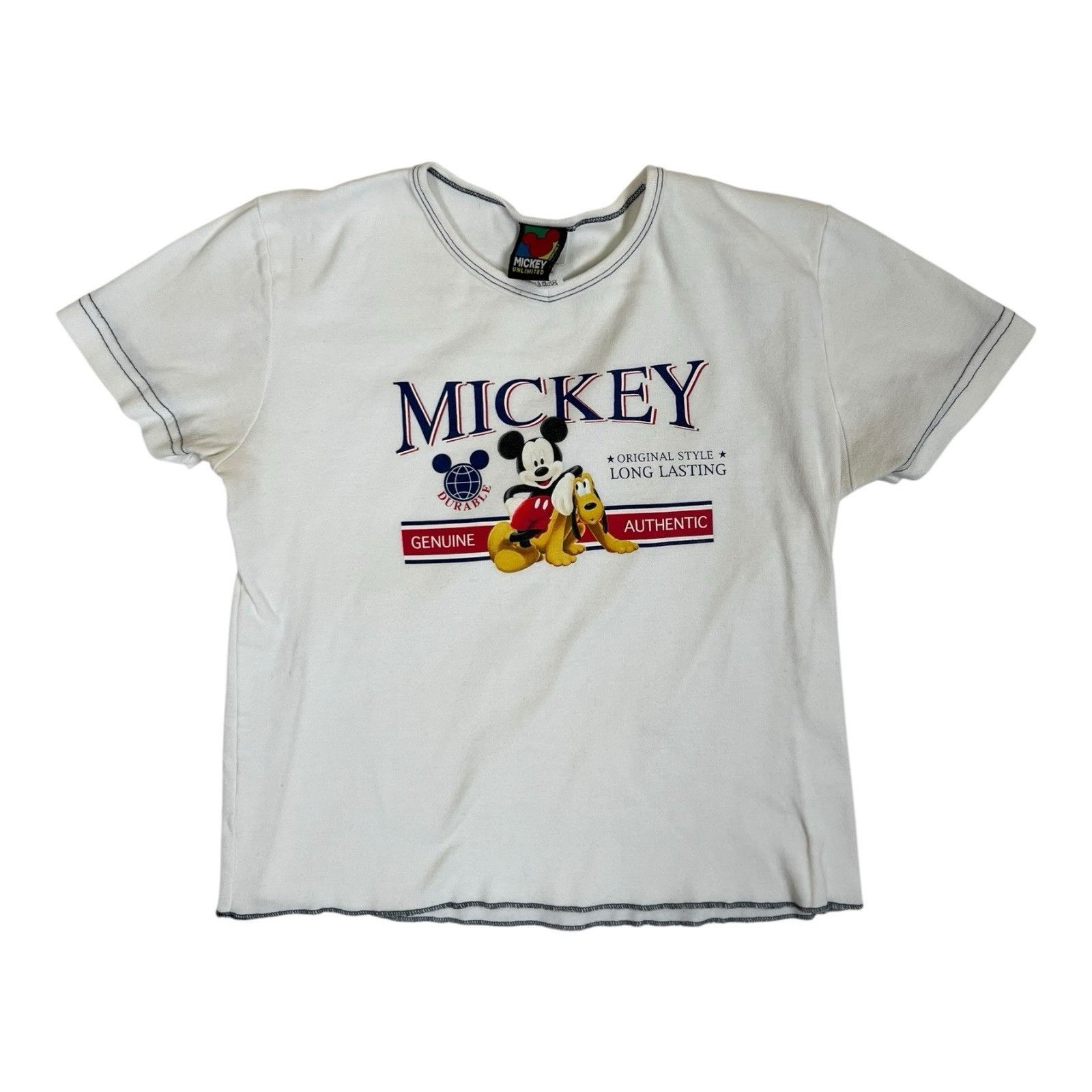 Mickey Unlimited Vintage Mickey Mouse Pluto Women’s T-Shirt Size Large Pluto Size L / US 10 / IT 46 - 1 Thumbnail