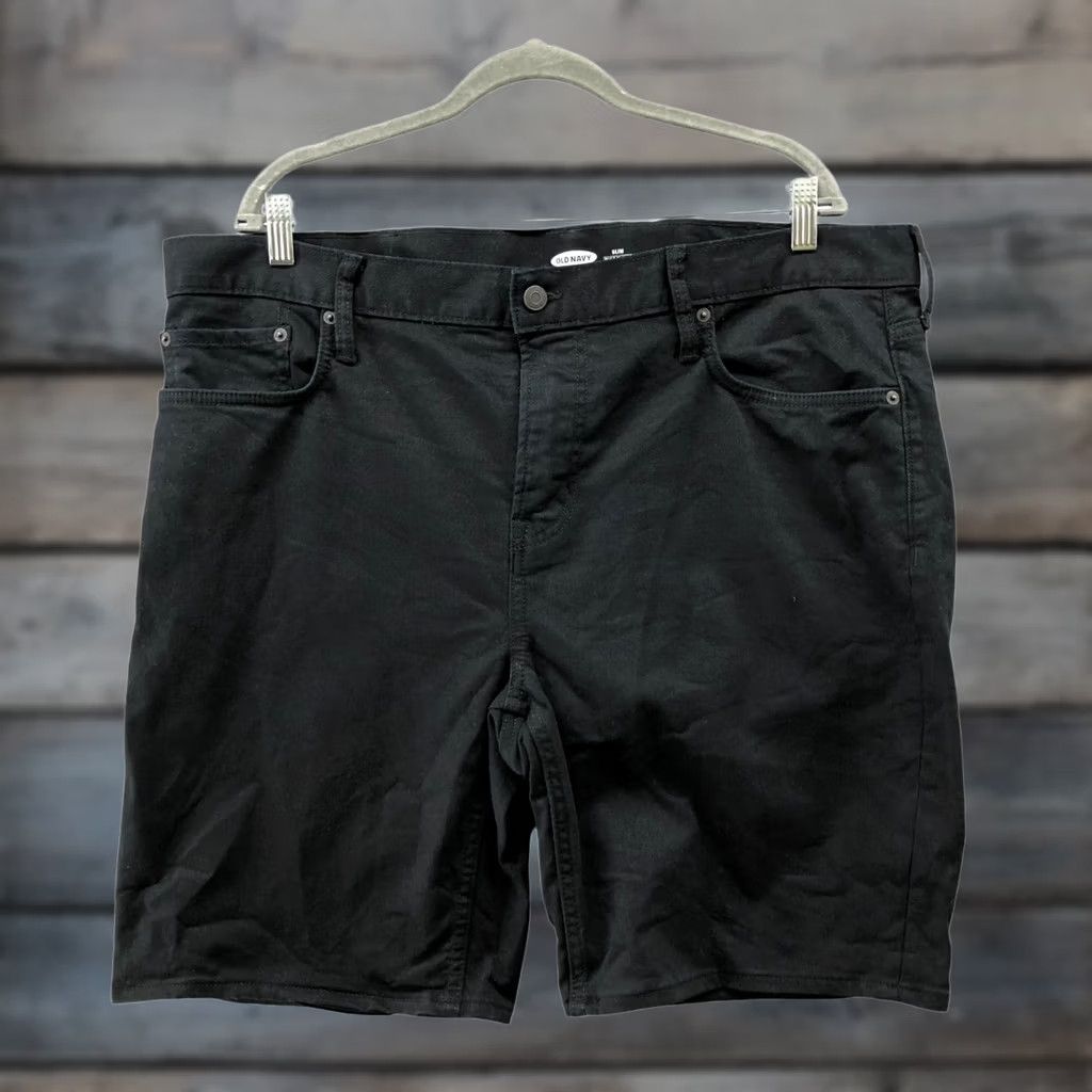 Old Navy Old Navy Mens Size 40 Black Slim Jean Shorts 9'' Denim Short Flex Size US 40 / EU 56 - 1 Thumbnail