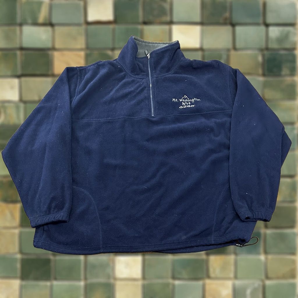 Vintage VINTAGE Mt. Washington Fleece Jacket XL Navy Blue Mens Jacket 90s Regular Size US XL / EU 56 / 4 - 1 Thumbnail