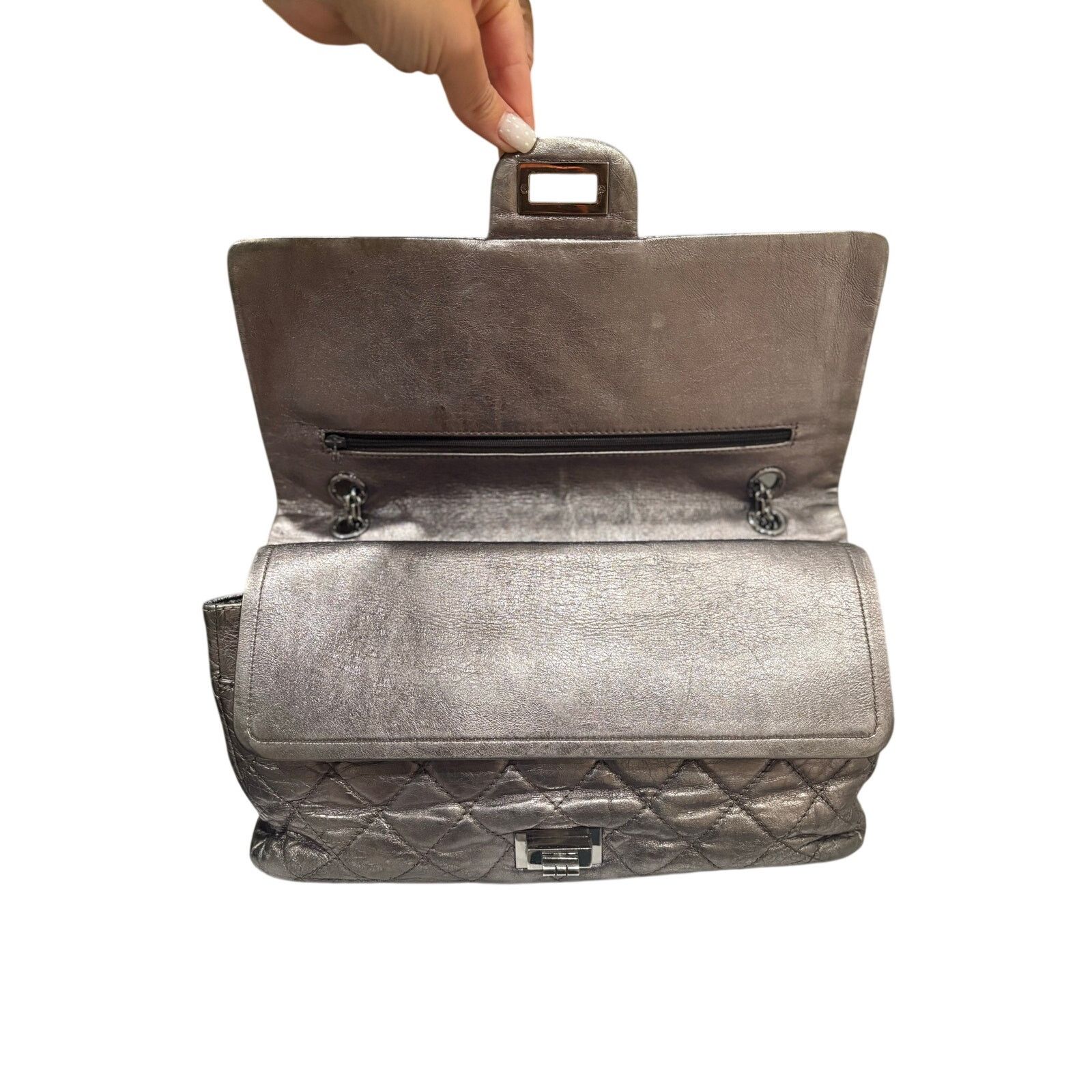 Chanel Chanel Reissue 2.25 227 Metallic Lambskin Double Flap Size ONE SIZE - 12 Thumbnail