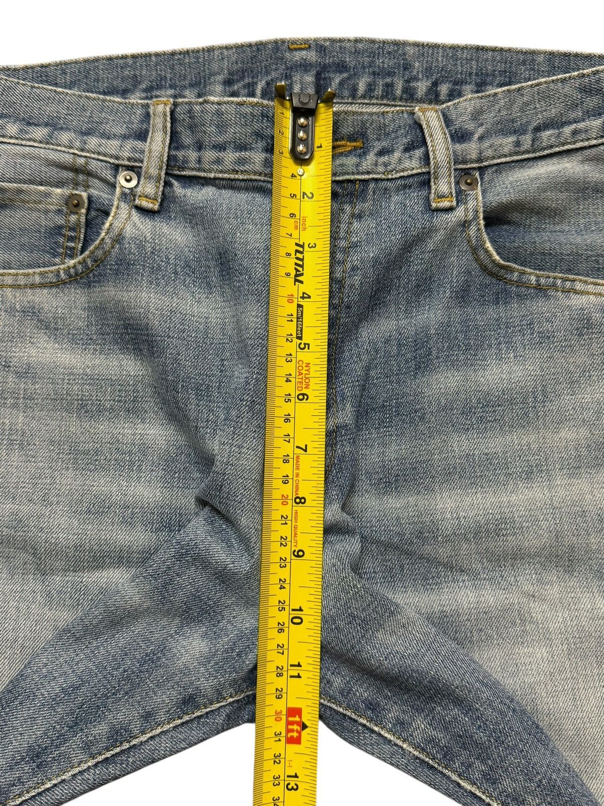 Uniqlo Vintage Y2K Japanese Uniqlo Faded Wash Distress Straight Leg Size US 34 / EU 50 - 11 Thumbnail