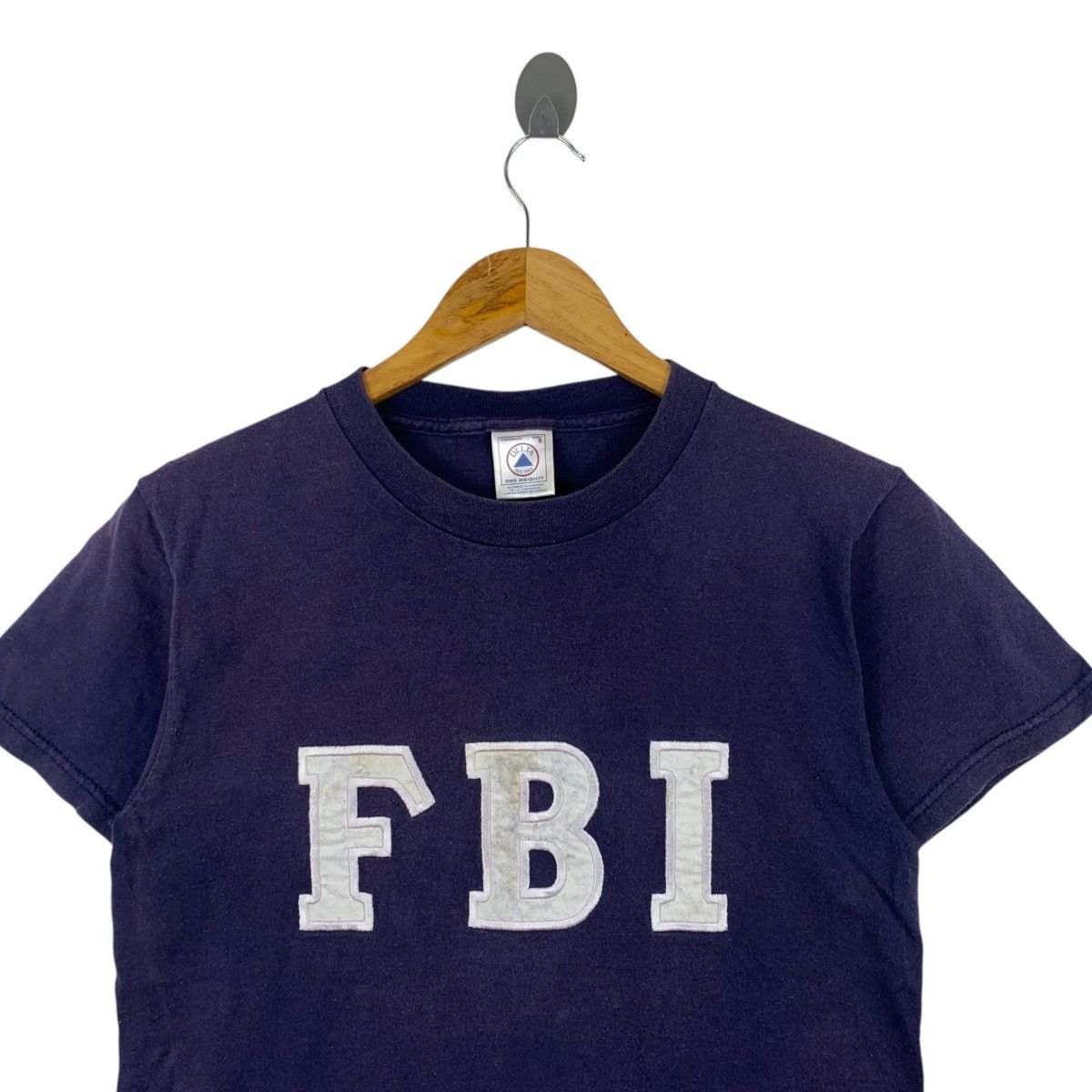 Vintage Vintage 90 FBI Embroidered Design Blue Short Sleeve Shirt Size US S / EU 44-46 / 1 - 2 Thumbnail