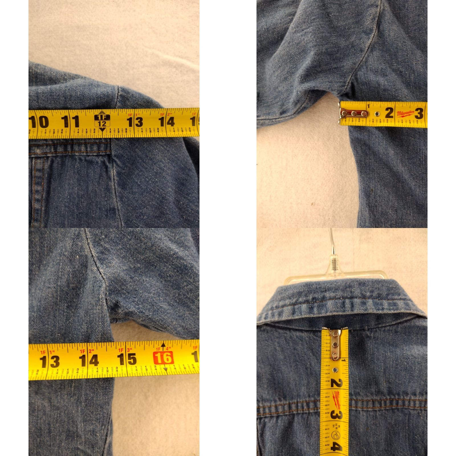 Denime VINTAGE Maverick Shirt Women M 70s Denim Western Button-Up Long Sleeve Blue - Casual Western Theme Mens/Womens (Women) Size M / US 6-8 / IT 42-44 - 8 Thumbnail