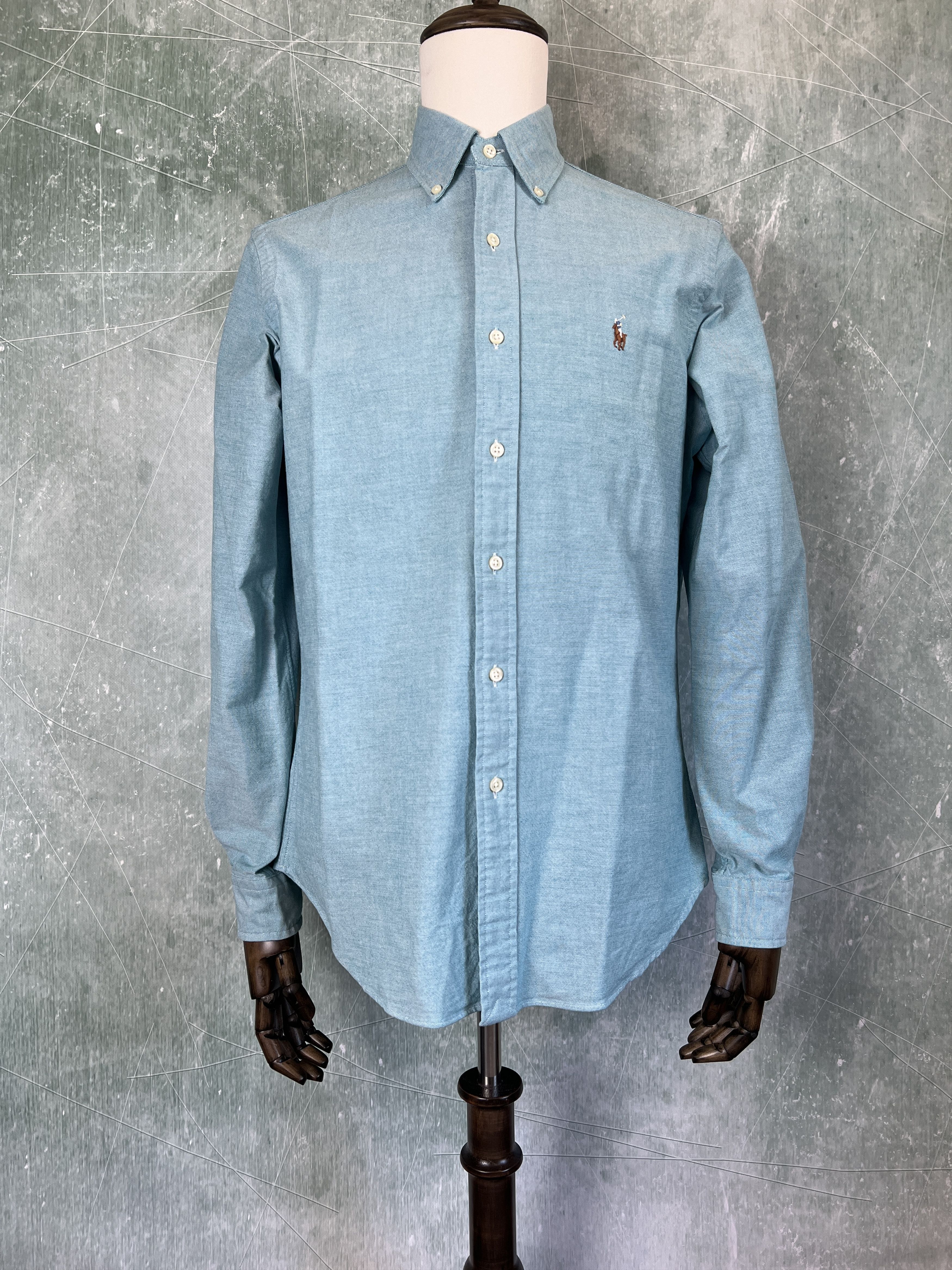 Ralph Lauren Ralph Lauren Slim Fit Stretch Oxford Shirt Blue M (175/96A) Size US M / EU 48-50 / 2 - 1 Thumbnail