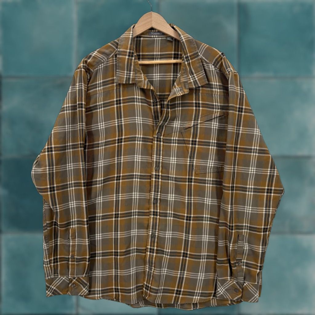 Toad&Co Toad&Co Dogmals Shirt Mens 2XL Brown Plaid Long Sleeve Button Up Outdoor Trail Shirt Size US XXL / EU 58 / 5 - 1 Thumbnail