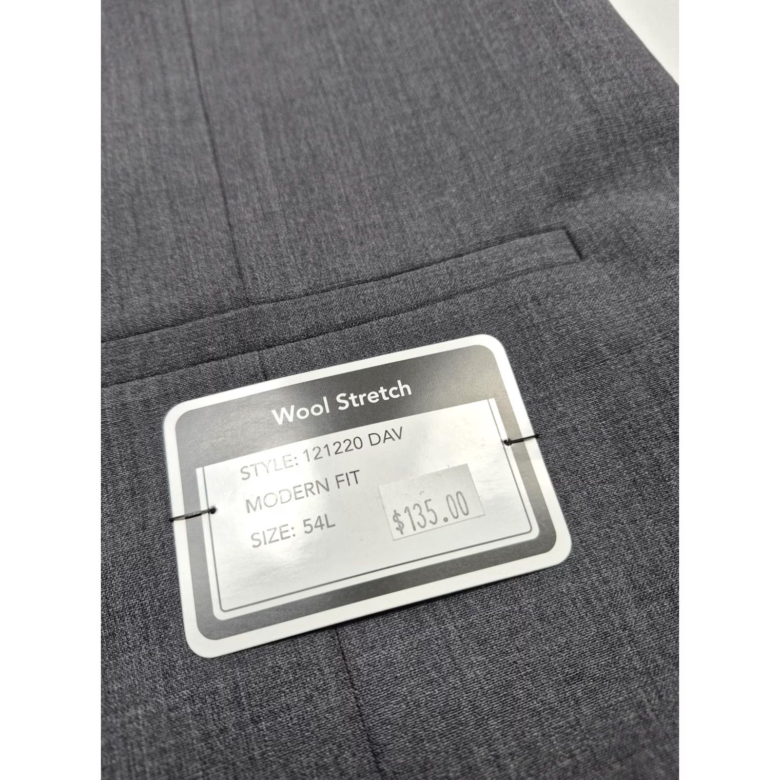 Vintage Giles & Jasper Suit Vest Mens 54 Gray Wool Stretch Modern Fit NWT Big & Tall Size 54R - 4 Thumbnail