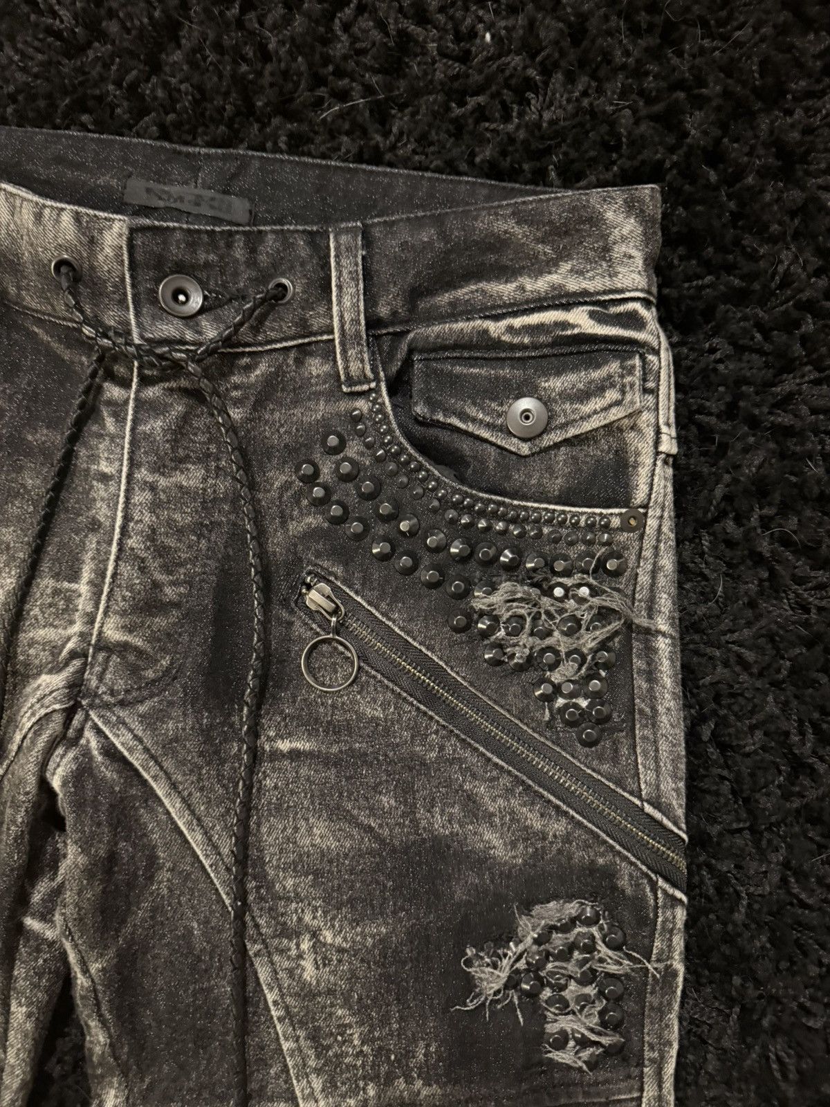 Japanese Brand × KMRii × Vintage KMRii Studded Pants Size US 30 / EU 46 - 2 Thumbnail