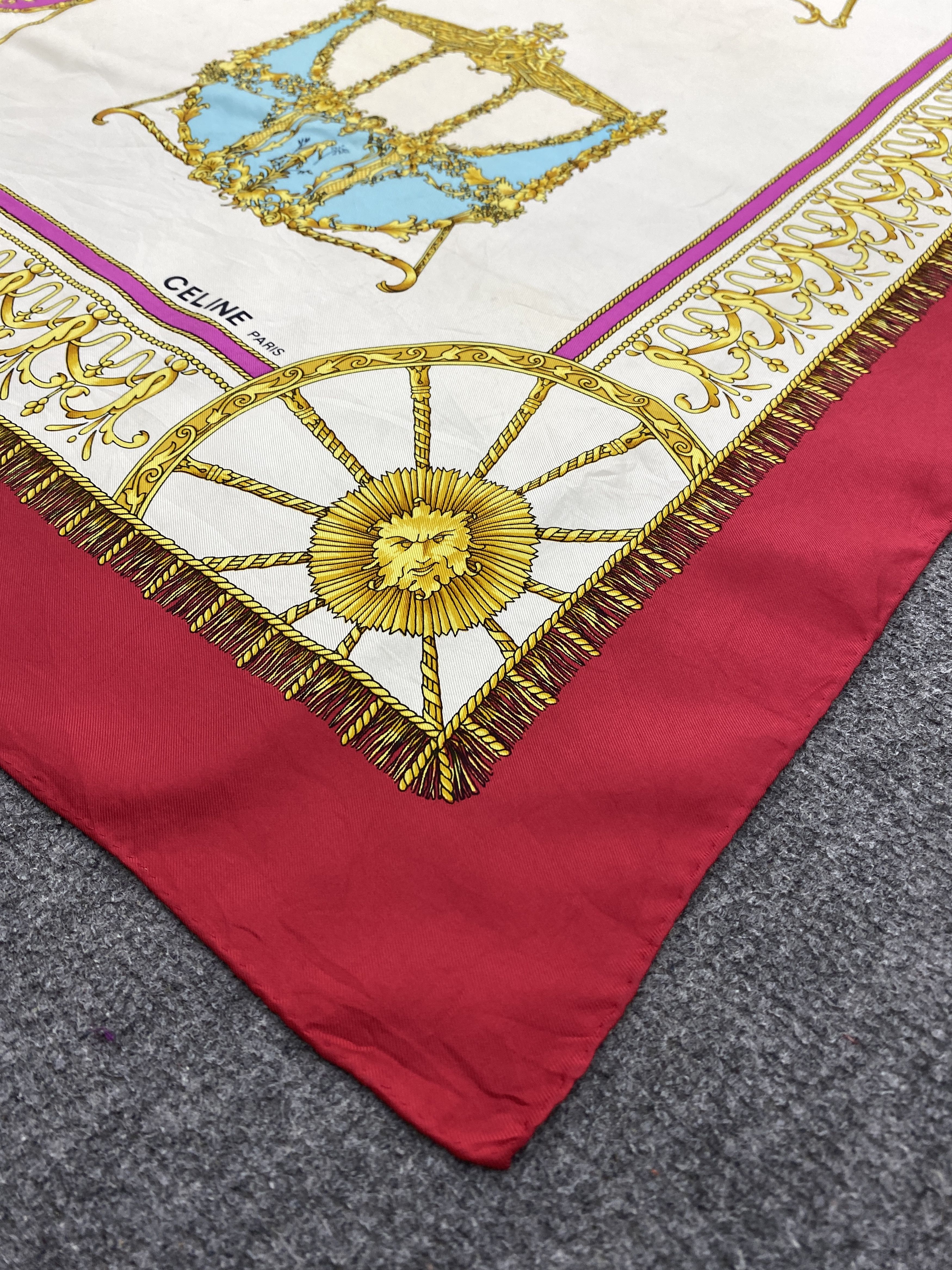Celine Celine Silk Scarf / Silk Shawl SN0245 Size ONE SIZE - 5 Thumbnail