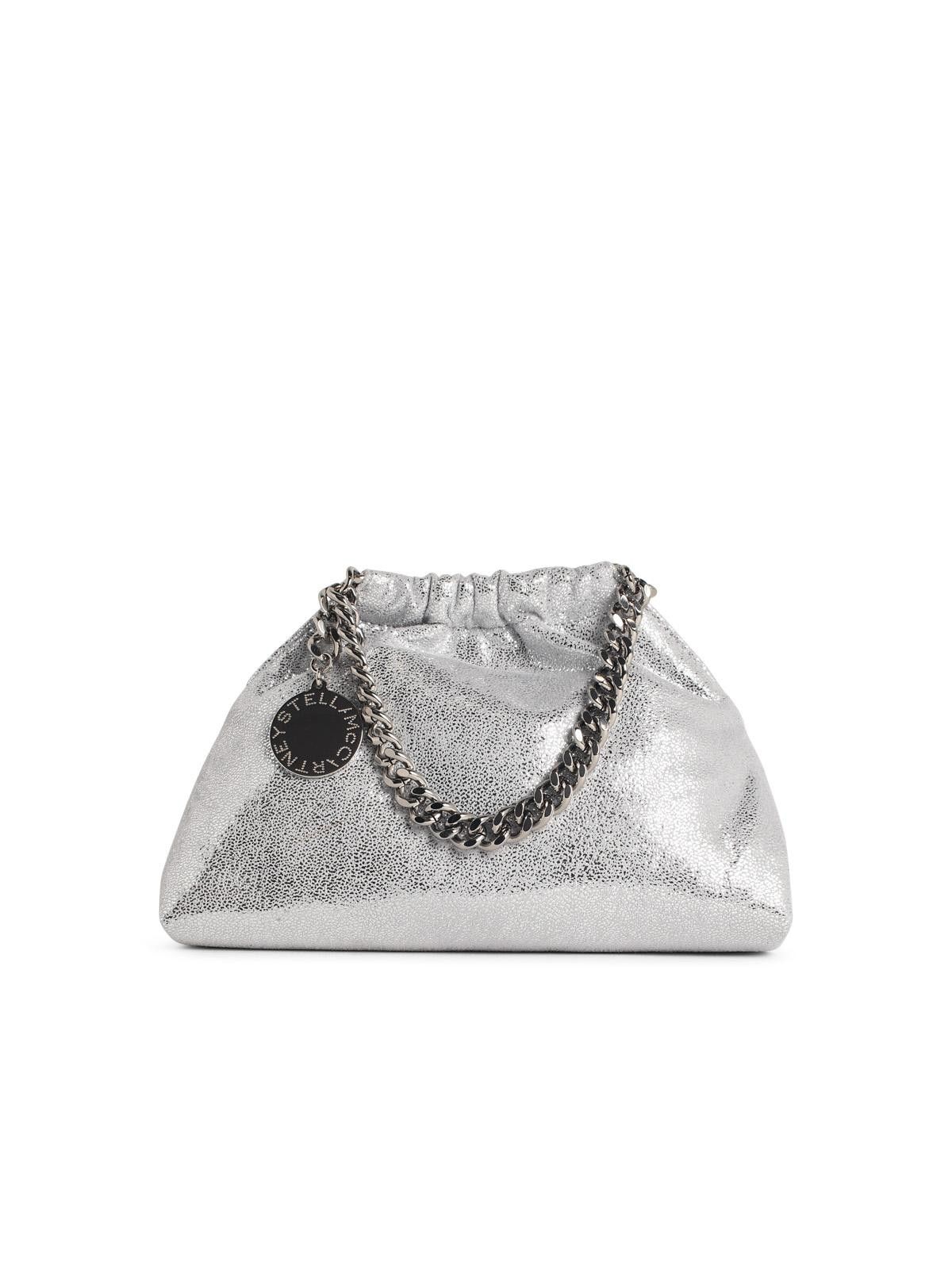 Stella McCartney STELLA McCARTNEY 'Falabella Coulisse' Mini Bag In Silver 'Shaggy Deer' Size ONE SIZE - 1 Thumbnail
