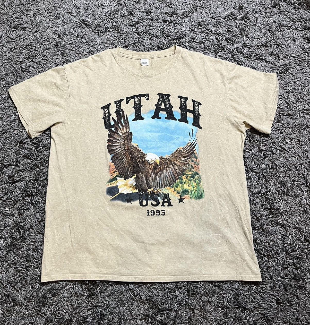 Band Tees × Vintage VINTAGE UTAH STATE OF USA 1993 FALCON OVERSIZED STYLE SHIRT Size US XL / EU 56 / 4 - 1 Thumbnail