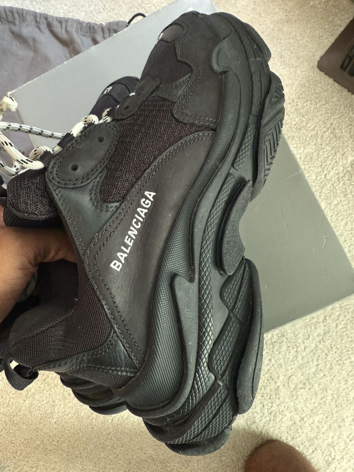Balenciaga Balenciaga triple s black size 43 fits a 10/10.5 Size US 10.5 / EU 43-44 - 4 Thumbnail