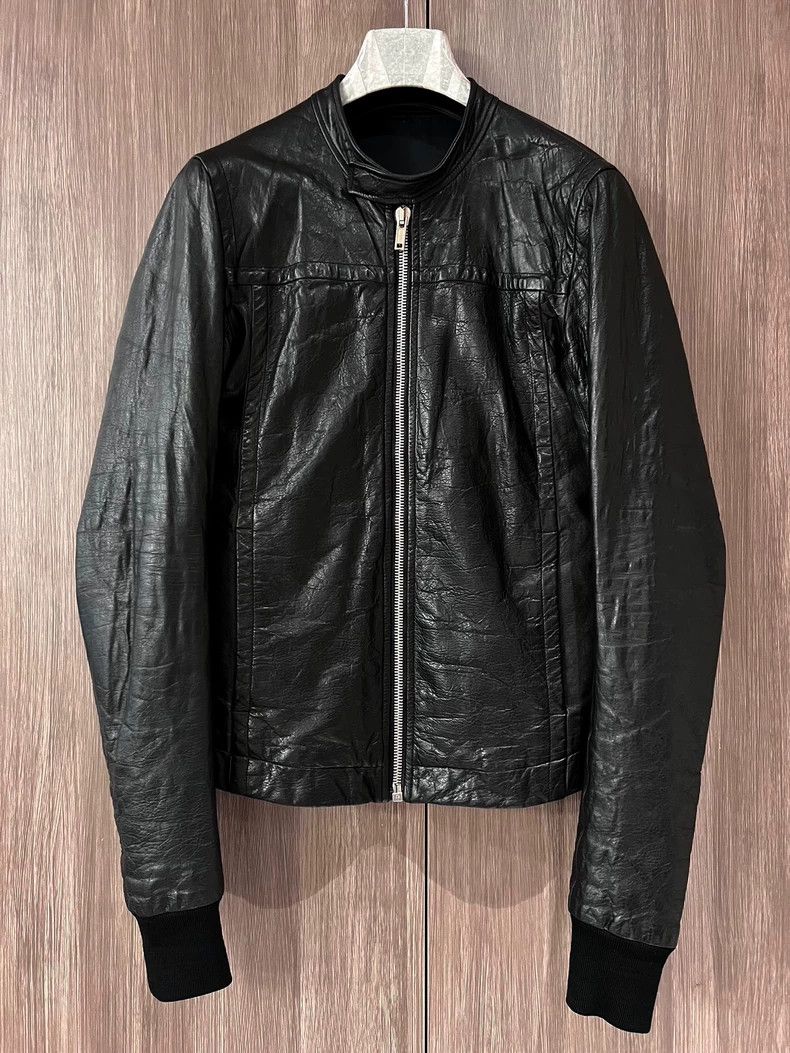 Rick Owens Black Leather Biker Jacket