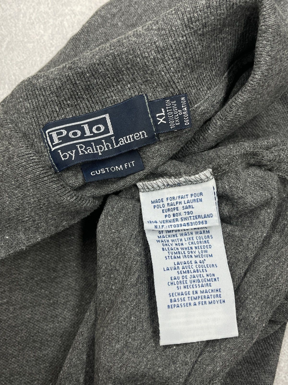 Polo Ralph Lauren Vintage Ralph Lauren Polo Longsleeve Rugby Grey Y2K Size XL Size US XL / EU 56 / 4 - 6 Thumbnail