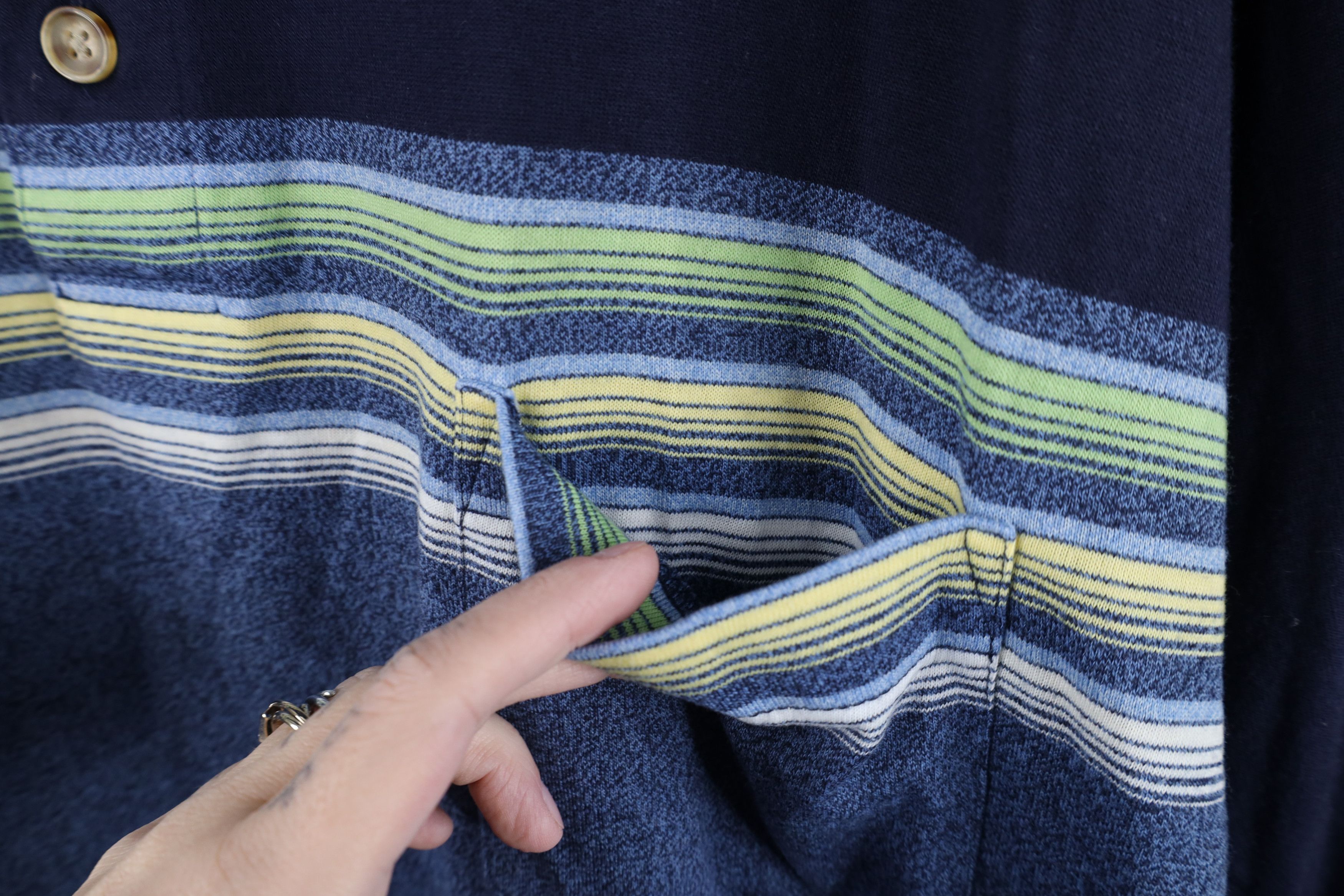 Vintage Vintage 90s Streetwear Striped Knit Collared Golf Polo Shirt Size US XXL / EU 58 / 5 - 4 Thumbnail