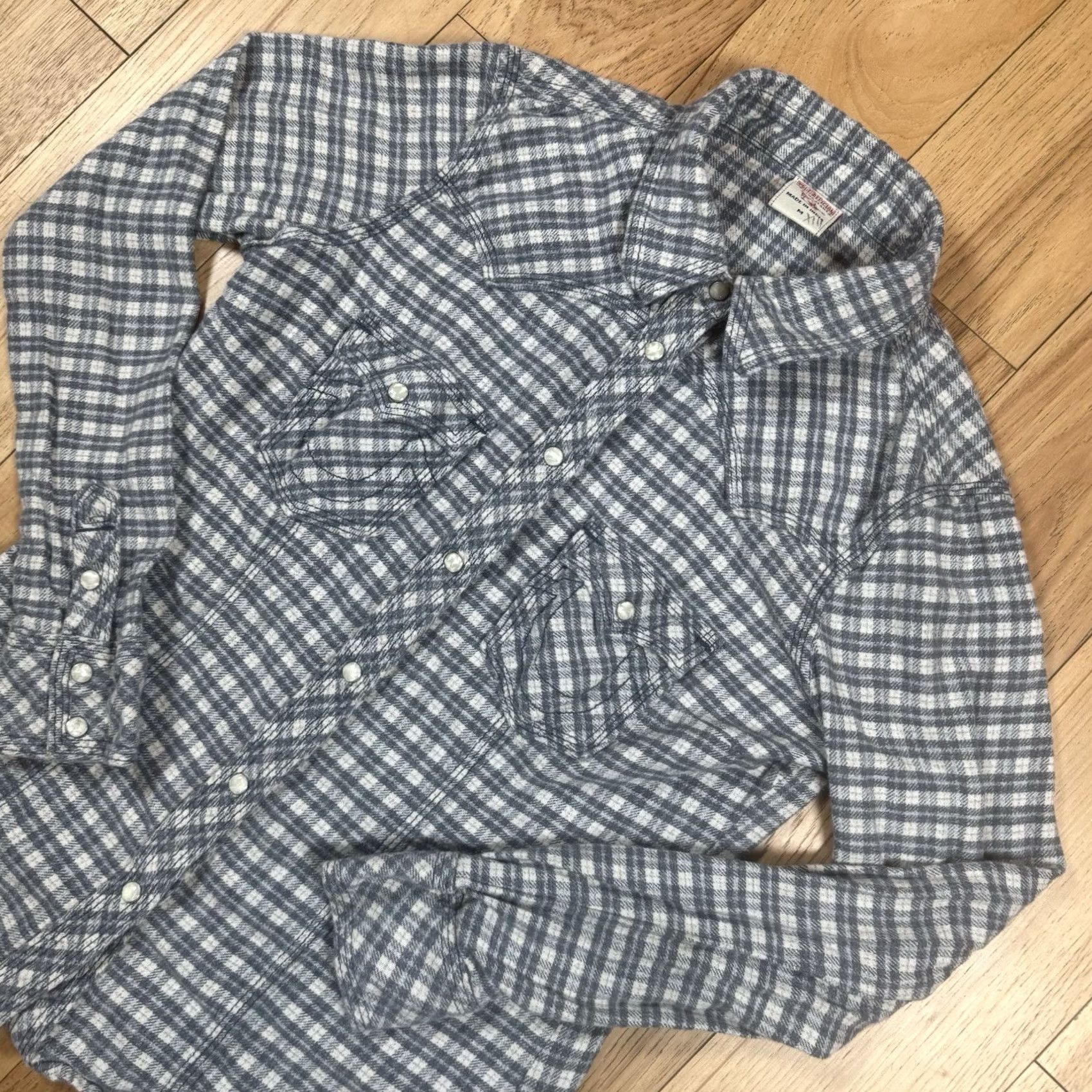 True Religion True Religion Shirt Mens M Blue Plaid Western Short Sleeve Pearl Snap Horseshoe Size US M / EU 48-50 / 2 - 2 Thumbnail