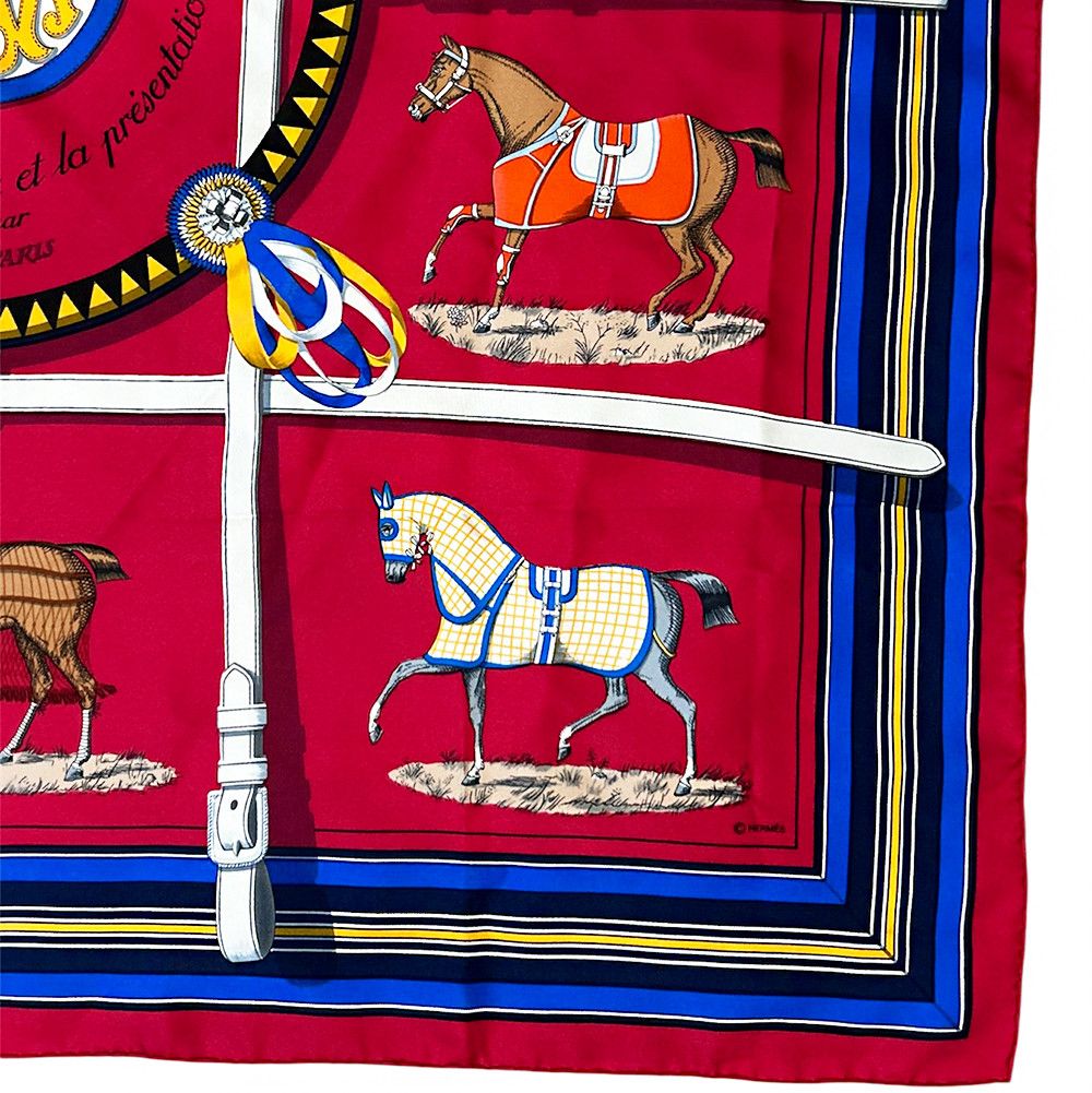Hermes Hermès Scarf Couvertures Tenues Jour Horse Equestrian Silk Size ONE SIZE - 5 Thumbnail