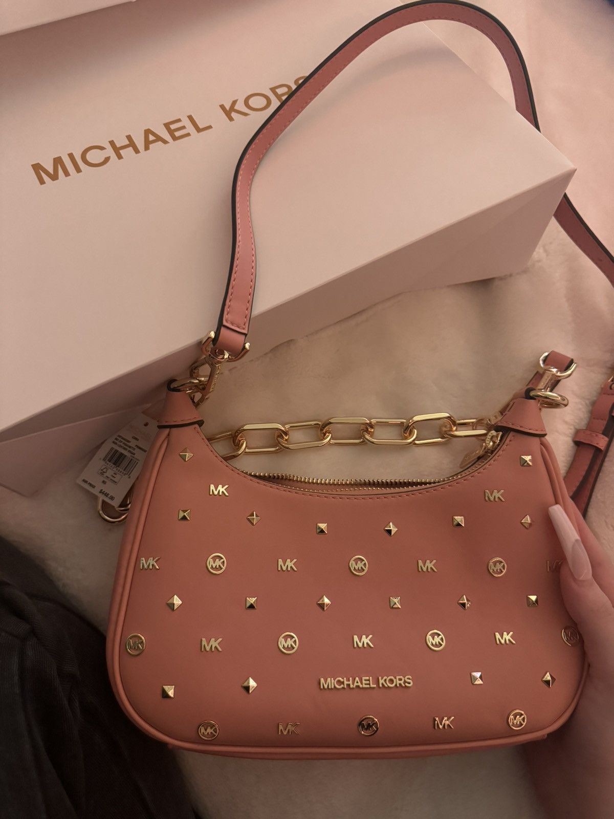 Micheal Kors pink cora crossbody shoulder bag