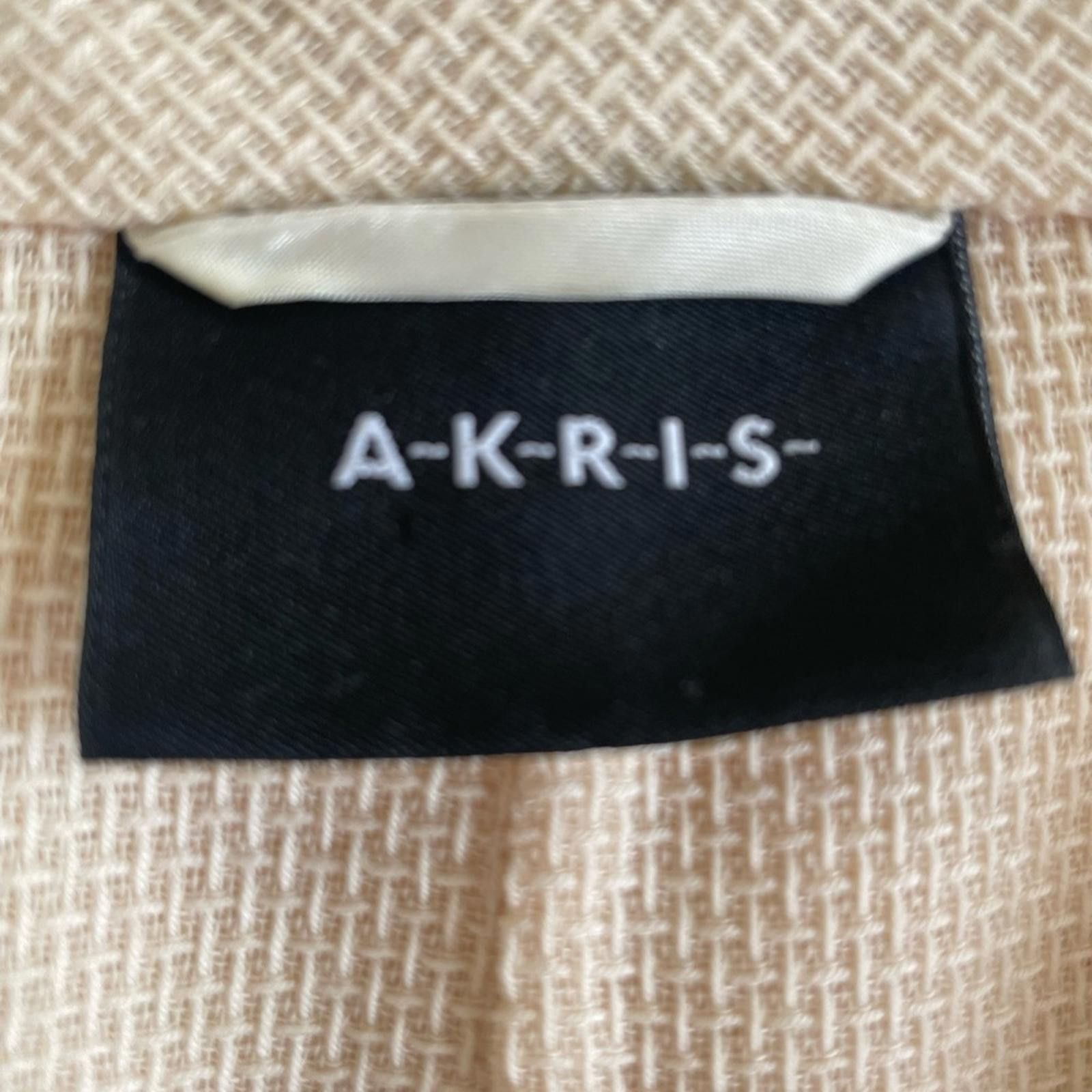 Aris Tatalovich Akris Cream Belted Structured Jacket | US 6 Size M / US 6-8 / IT 42-44 - 3 Thumbnail